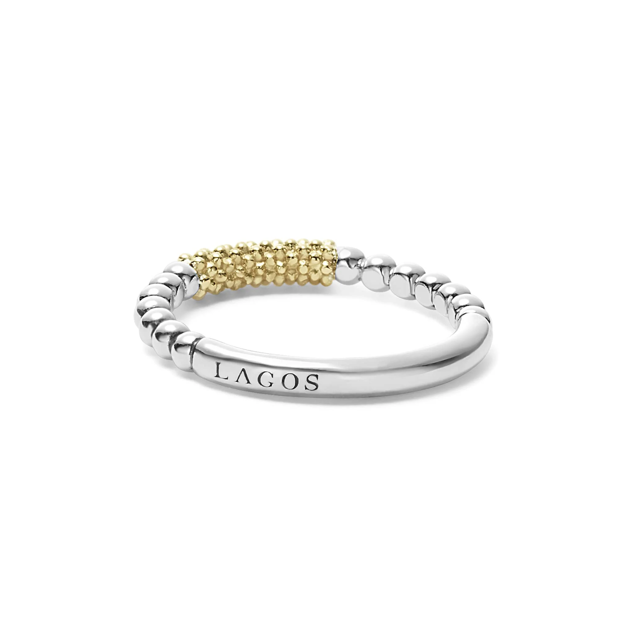 Caviar Icon Two-Tone Caviar Stacking Ring - Image 5