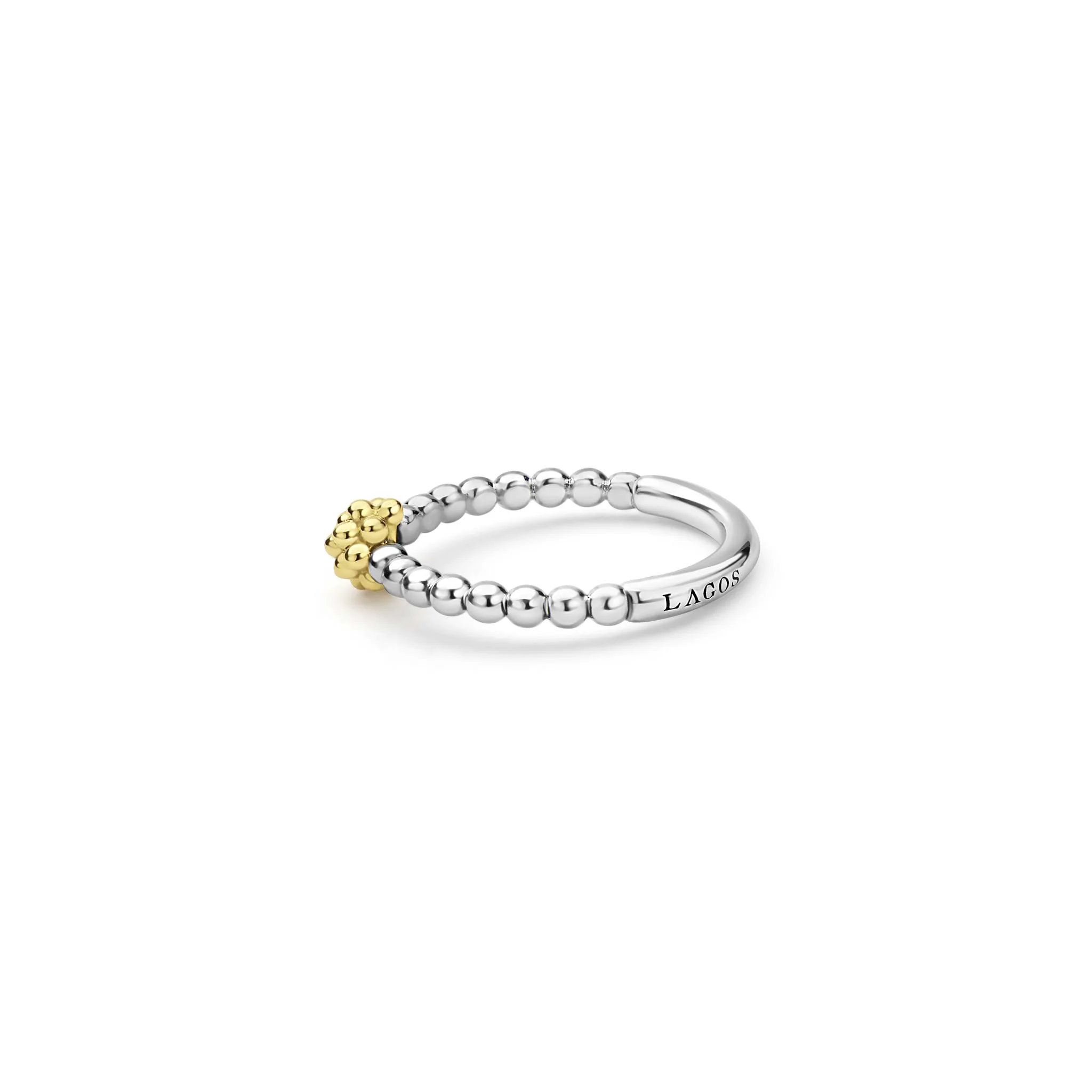 Caviar Icon Two-Tone Caviar Stacking Ring | 5mm - Image 3