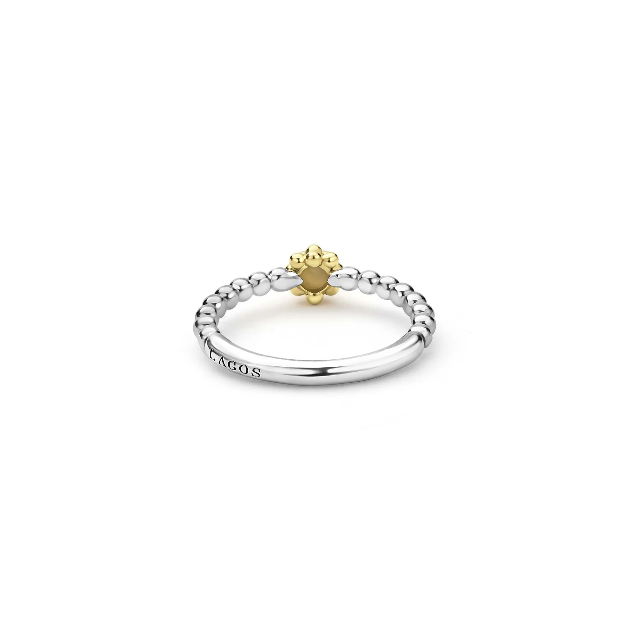 Caviar Icon Two-Tone Caviar Stacking Ring | 5mm - Image 4