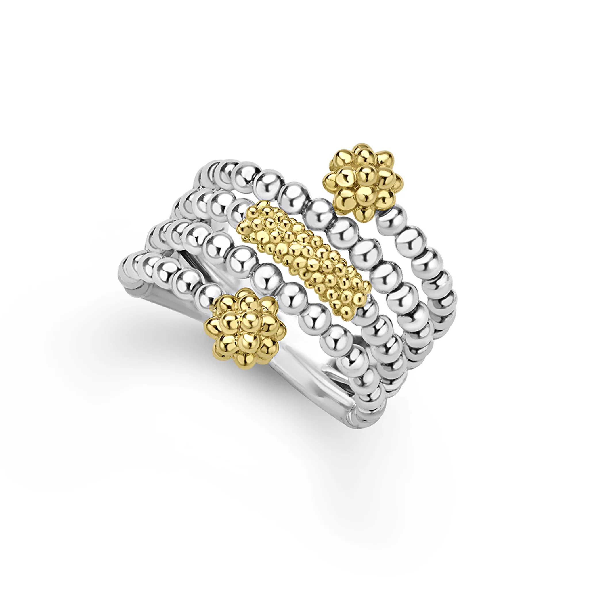 Caviar Icon Two-Tone Beaded Ring - Image 3