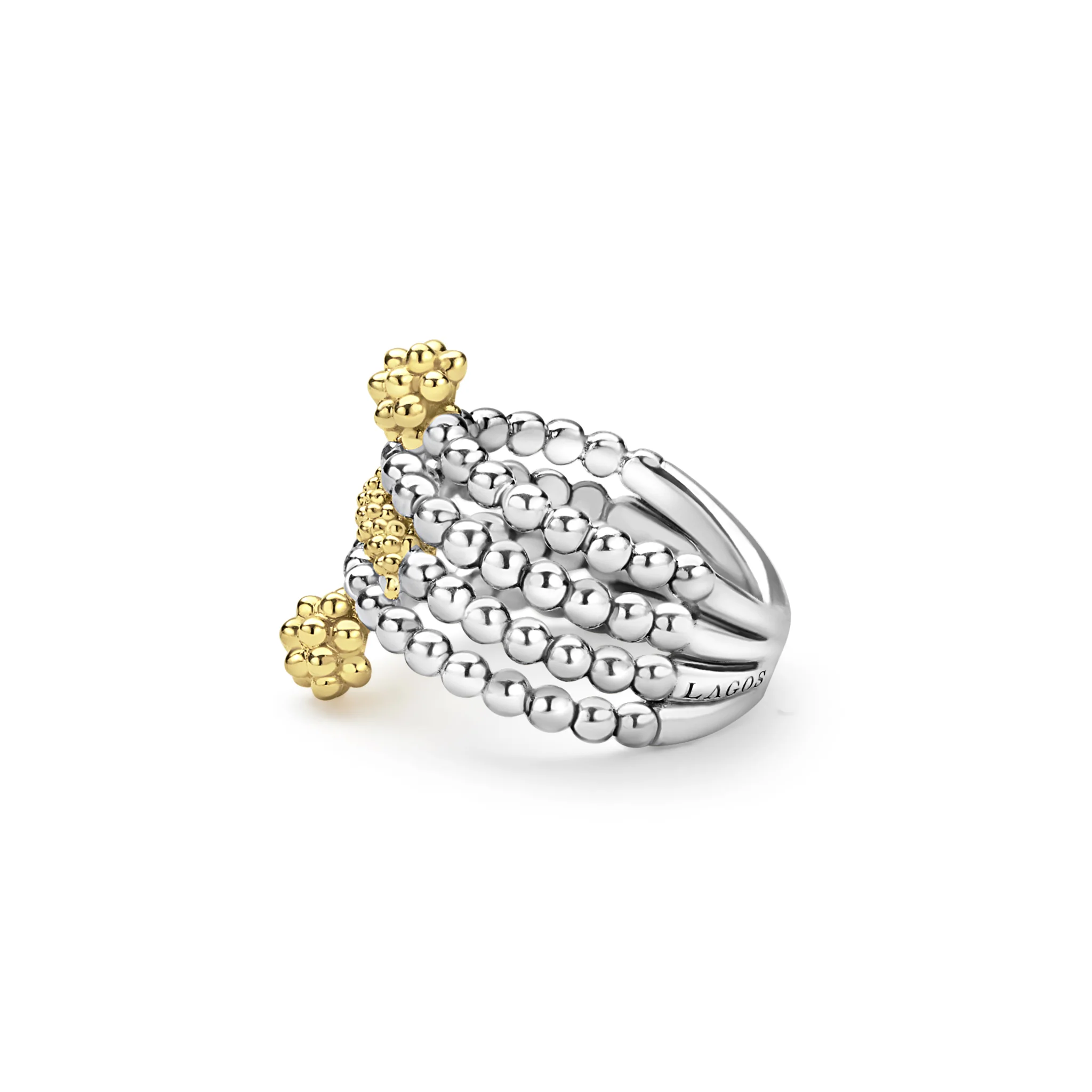 Caviar Icon Two-Tone Beaded Ring - Image 4