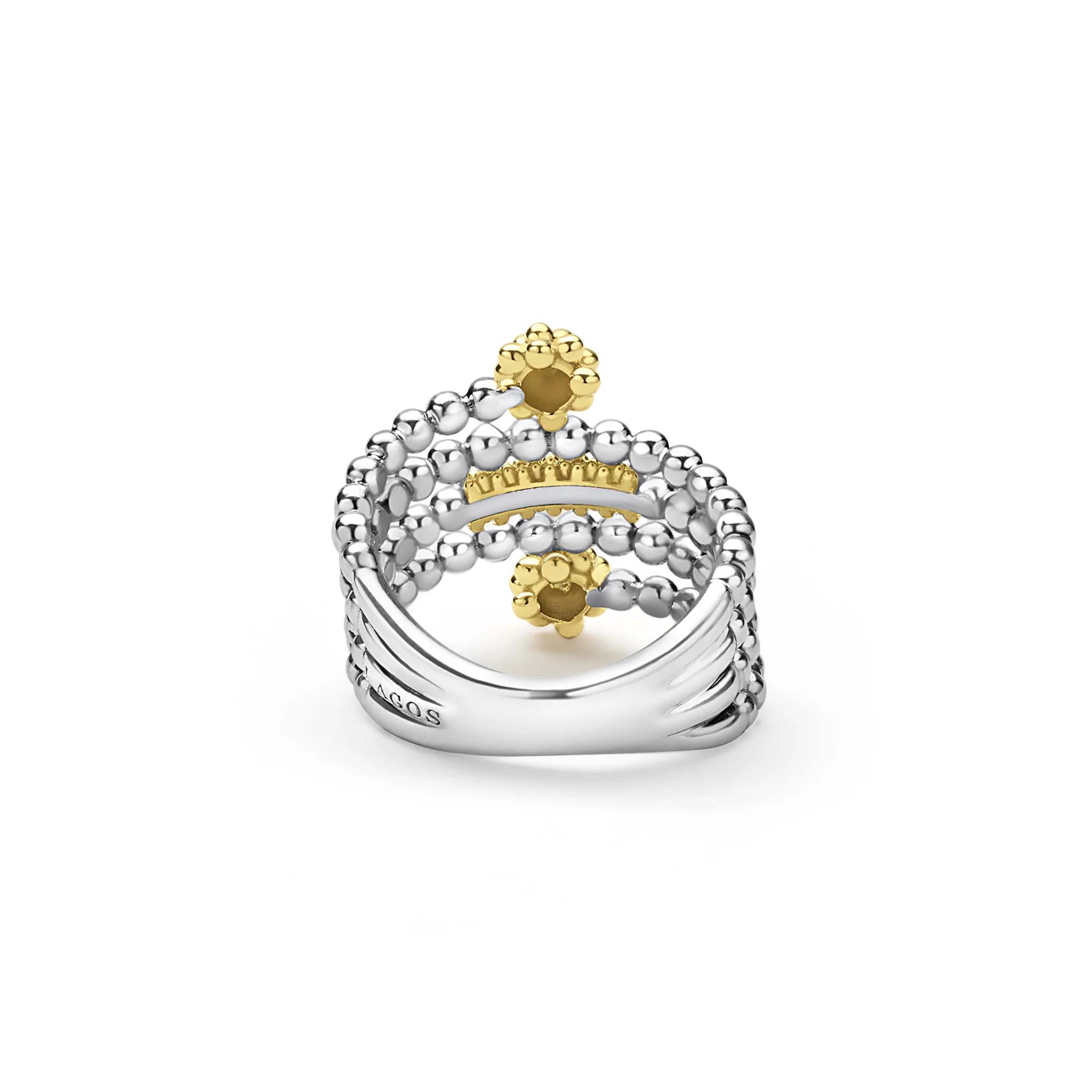 Caviar Icon Two-Tone Beaded Ring - Image 5