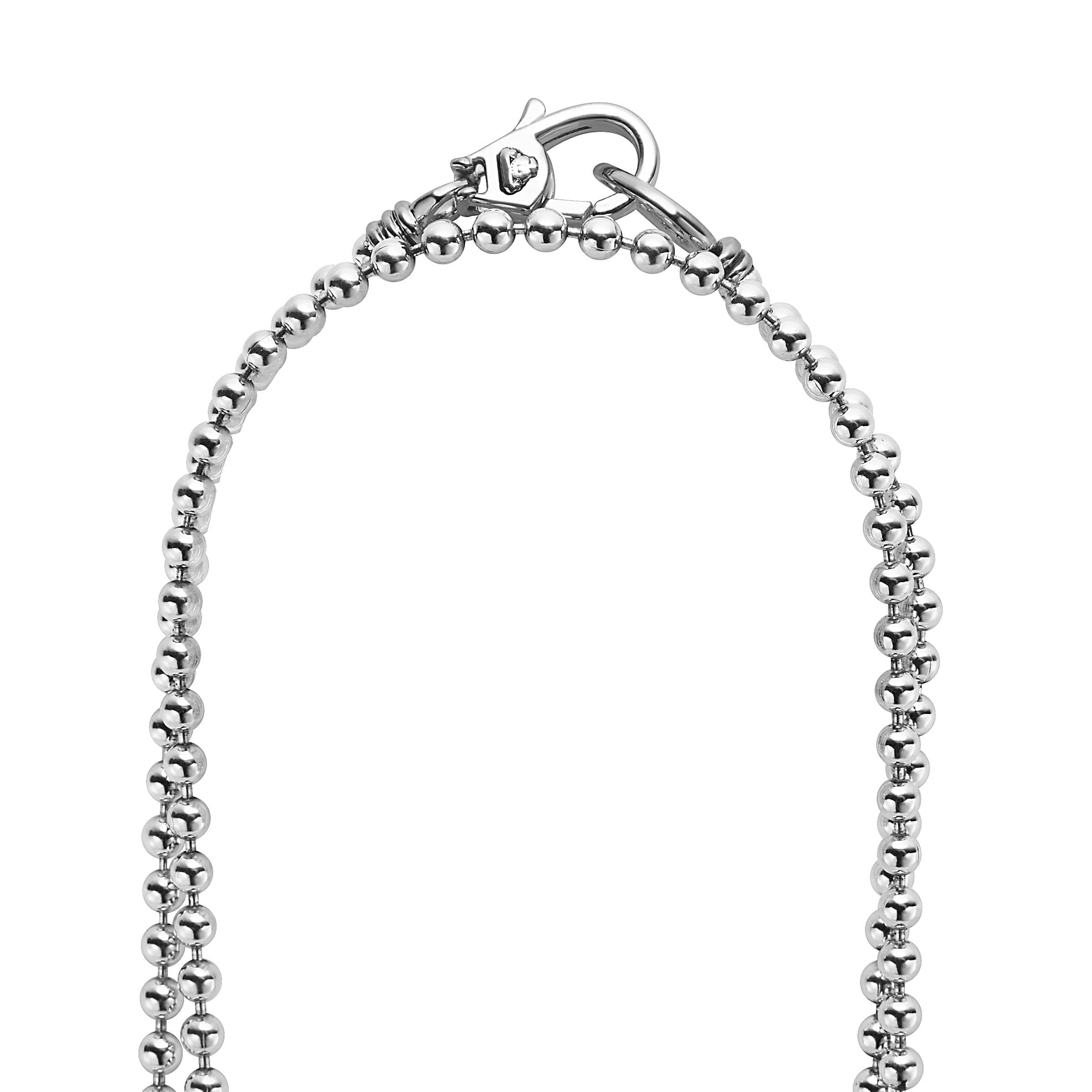 Caviar Icon Long Silver Caviar Beaded Necklace - Image 4