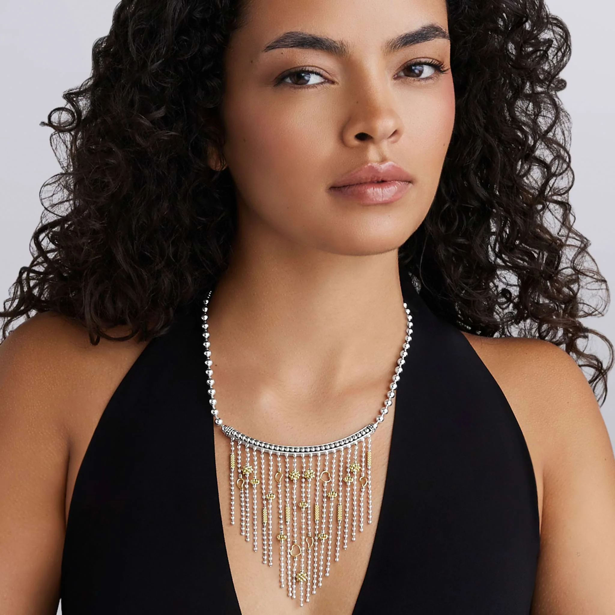 Caviar Icon Two-Tone Caviar Multi-Strand Necklace - Image 3