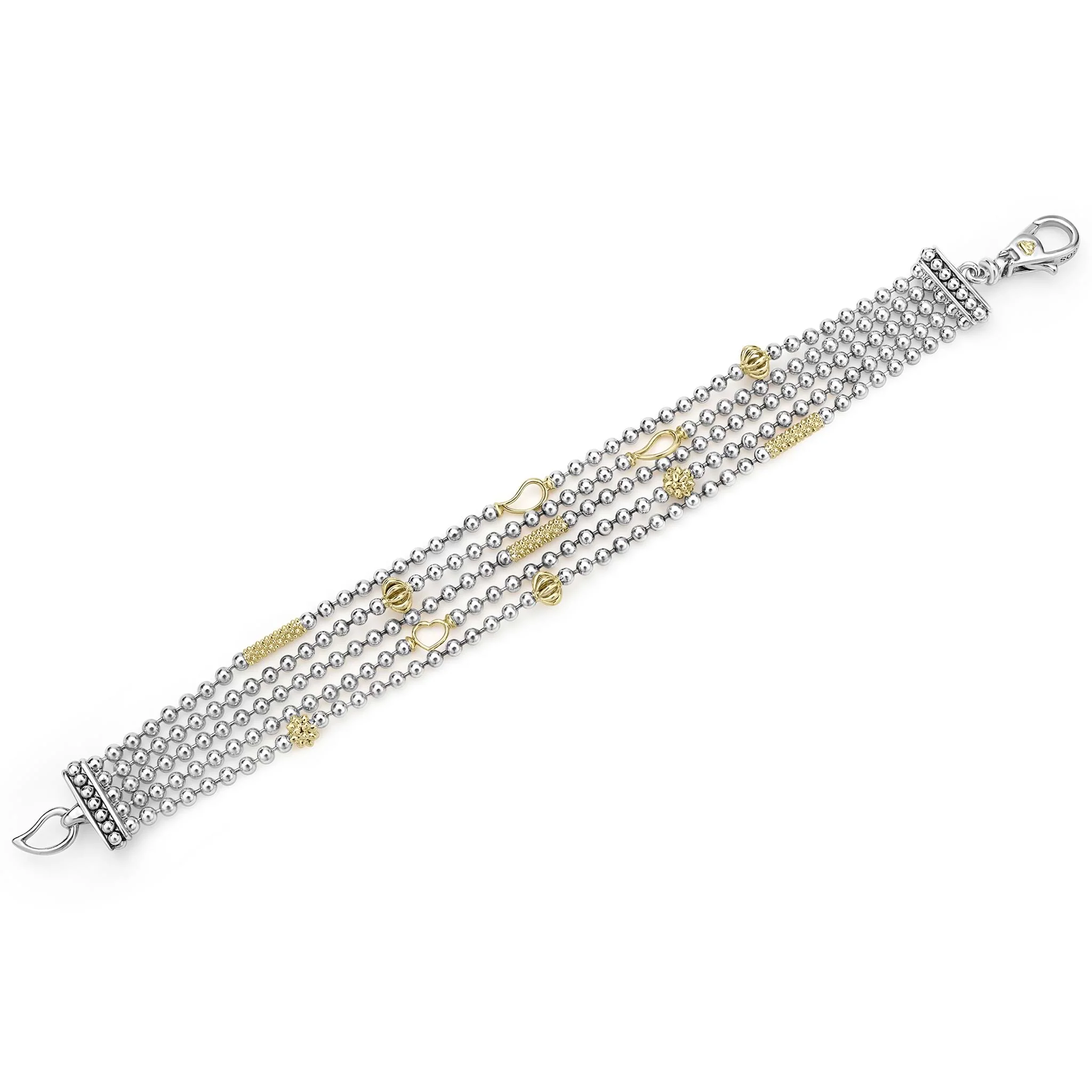 Caviar Icon Two-Tone Caviar Five Strand Chain Bracelet - Image 5