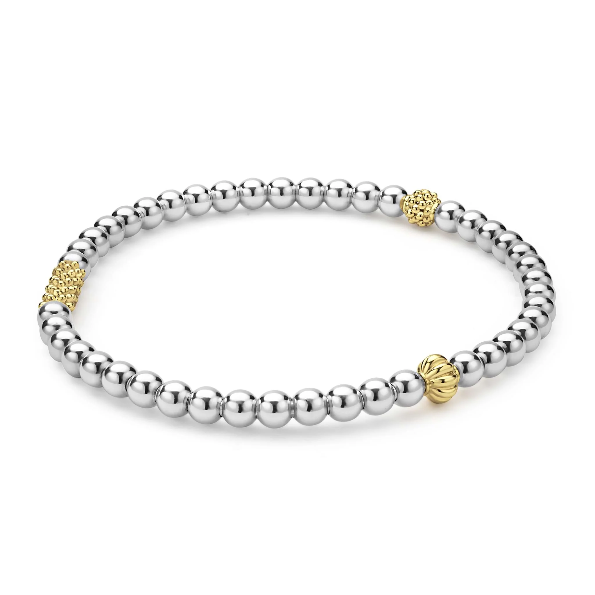 Caviar Icon Two-Tone Caviar Icon Stretch Bracelet - Image 4