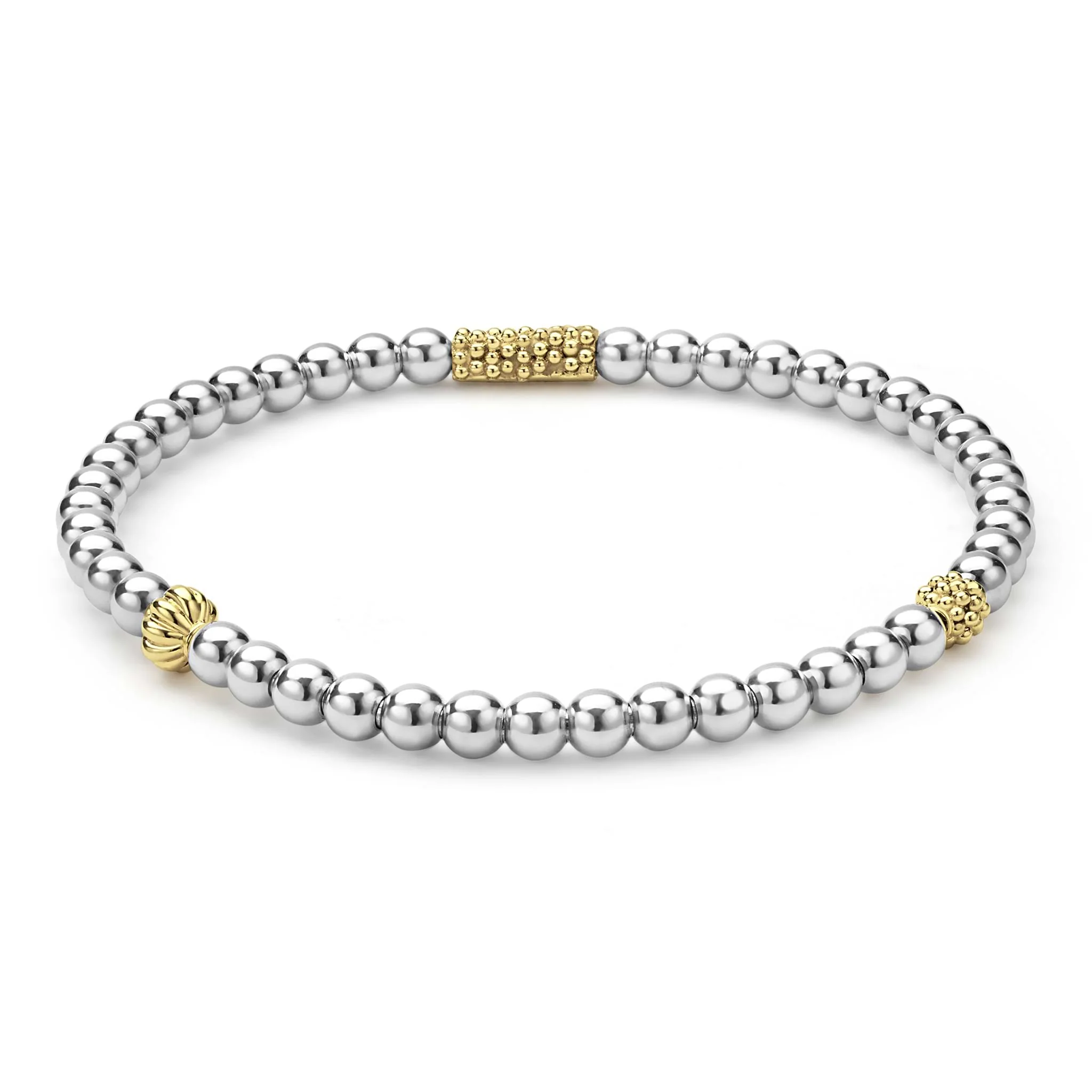 Caviar Icon Two-Tone Caviar Icon Stretch Bracelet - Image 5