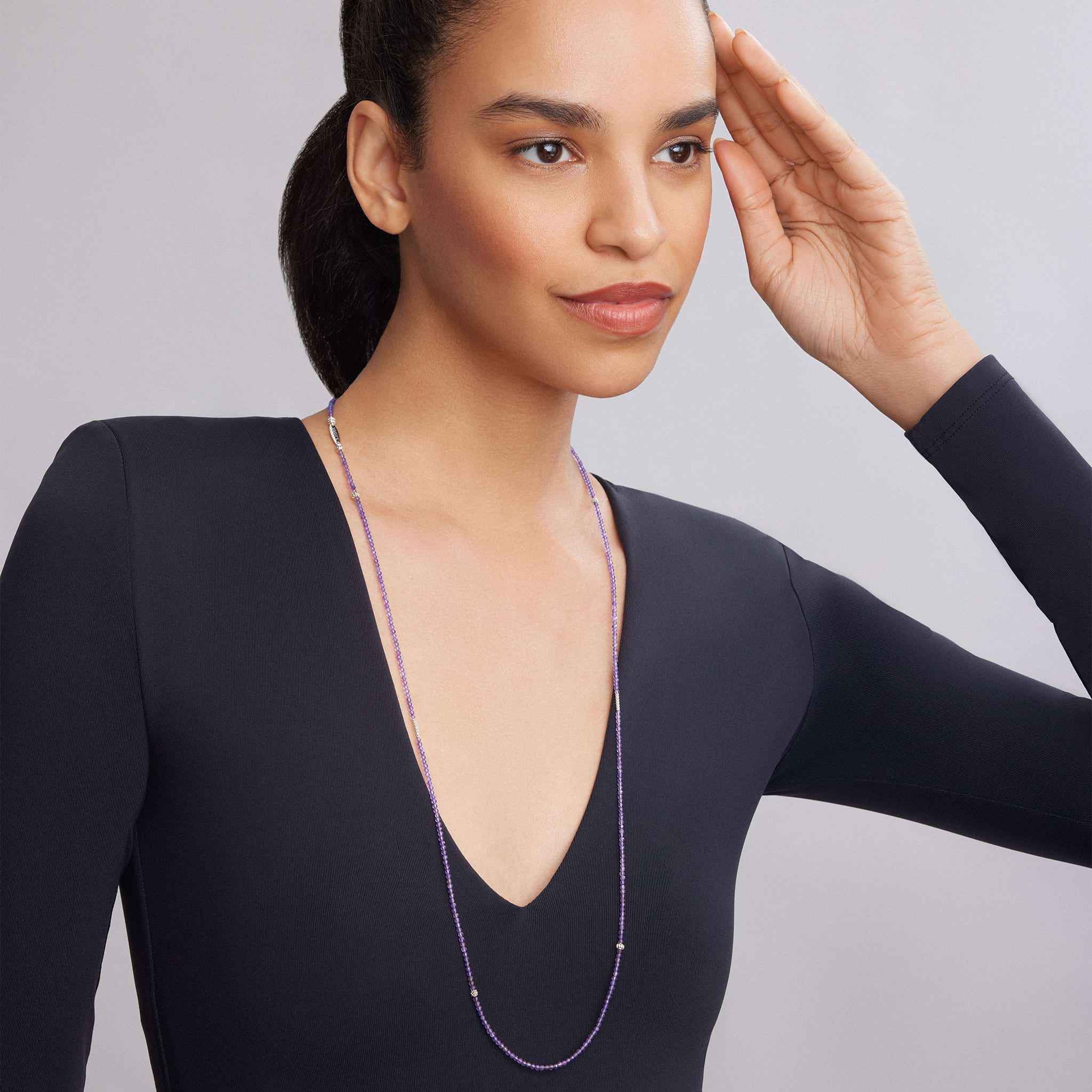 Caviar Icon Amethyst Necklace - Image 2