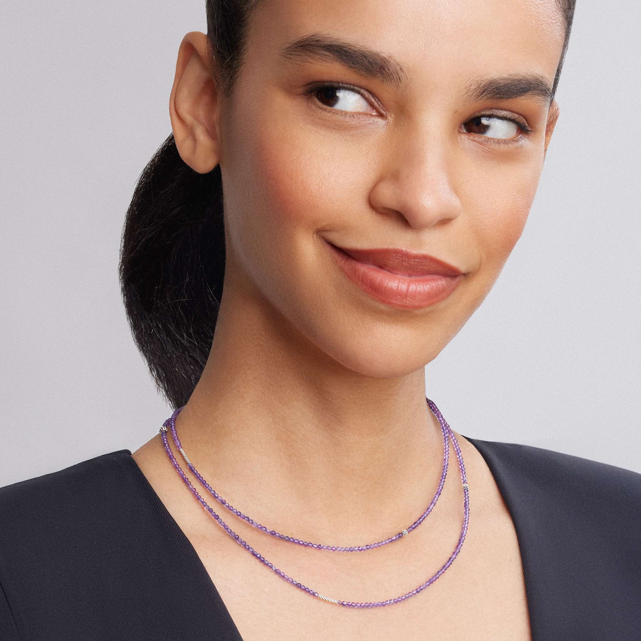 Caviar Icon Amethyst Necklace - Image 6
