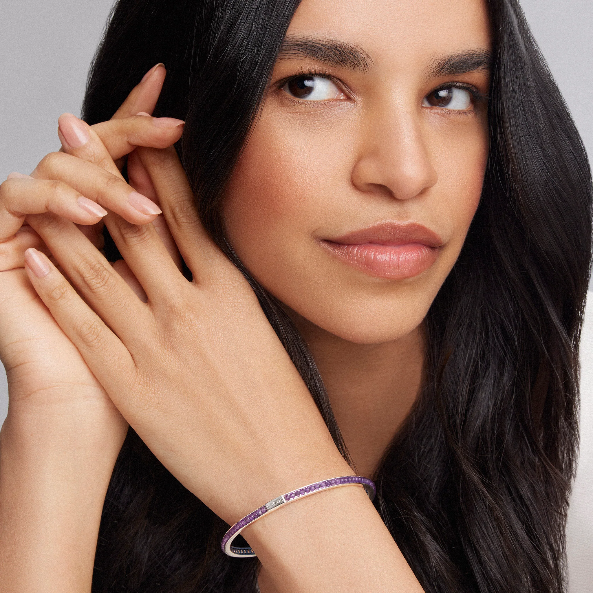 Caviar Icon Amethyst Bangle - Image 2