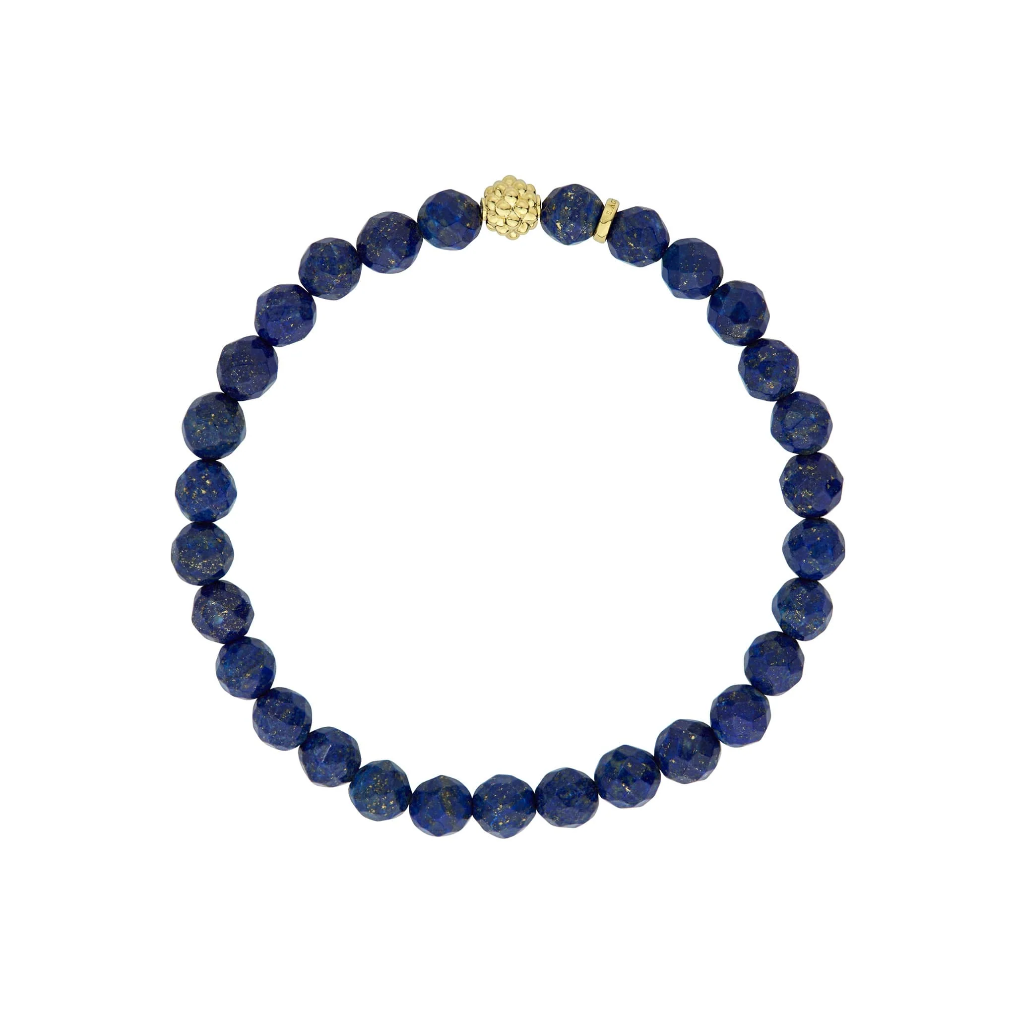 Caviar Icon Lapis Gold Station Bead Bracelet - Image 3