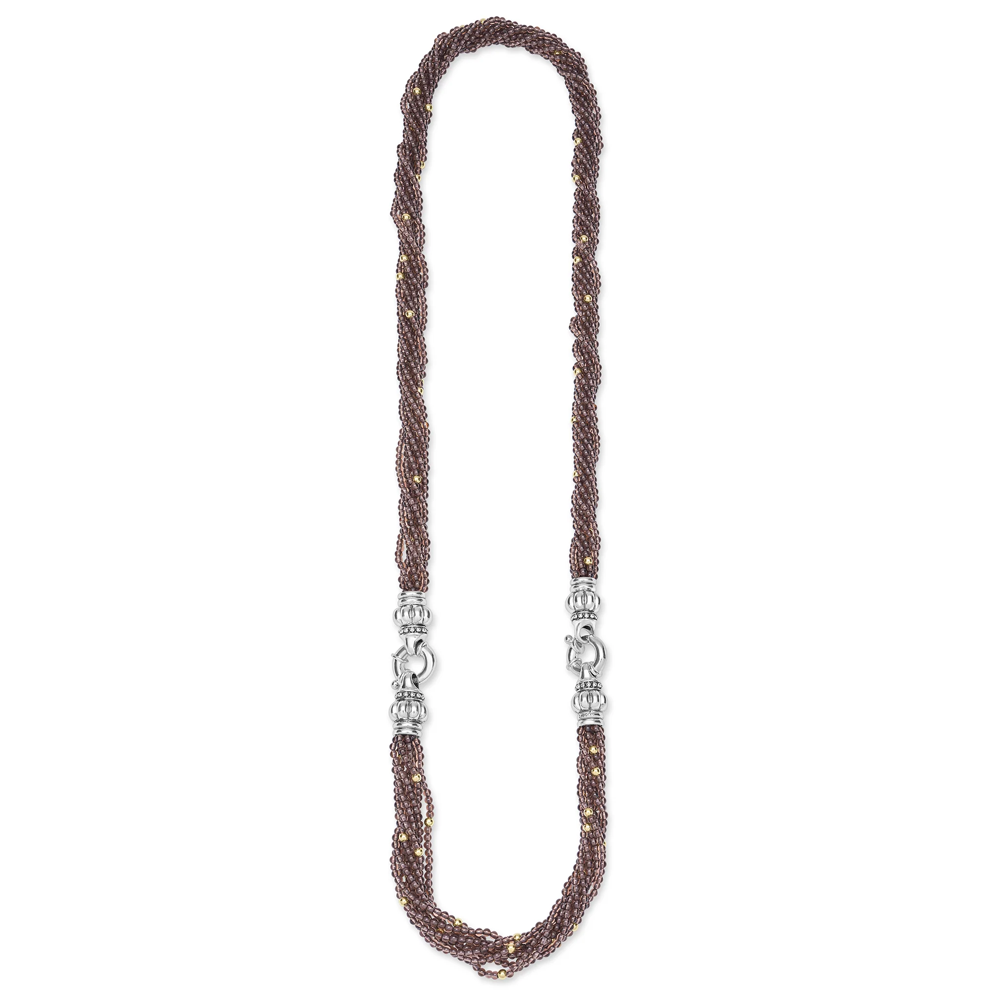 Caviar Icon 18K Gold Smokey Quartz Beaded Necklace - Image 2