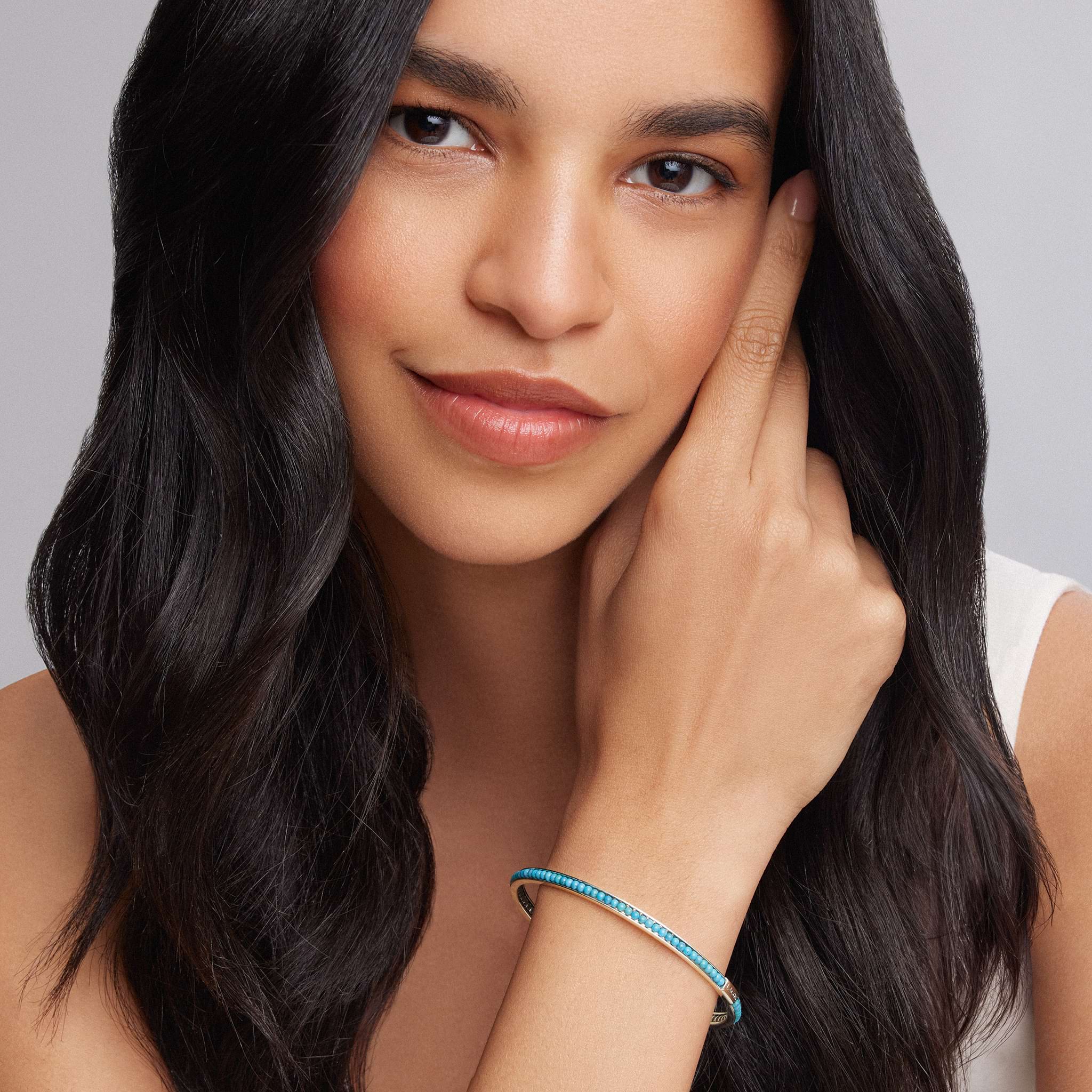 Caviar Icon Turquoise Bangle - Image 2