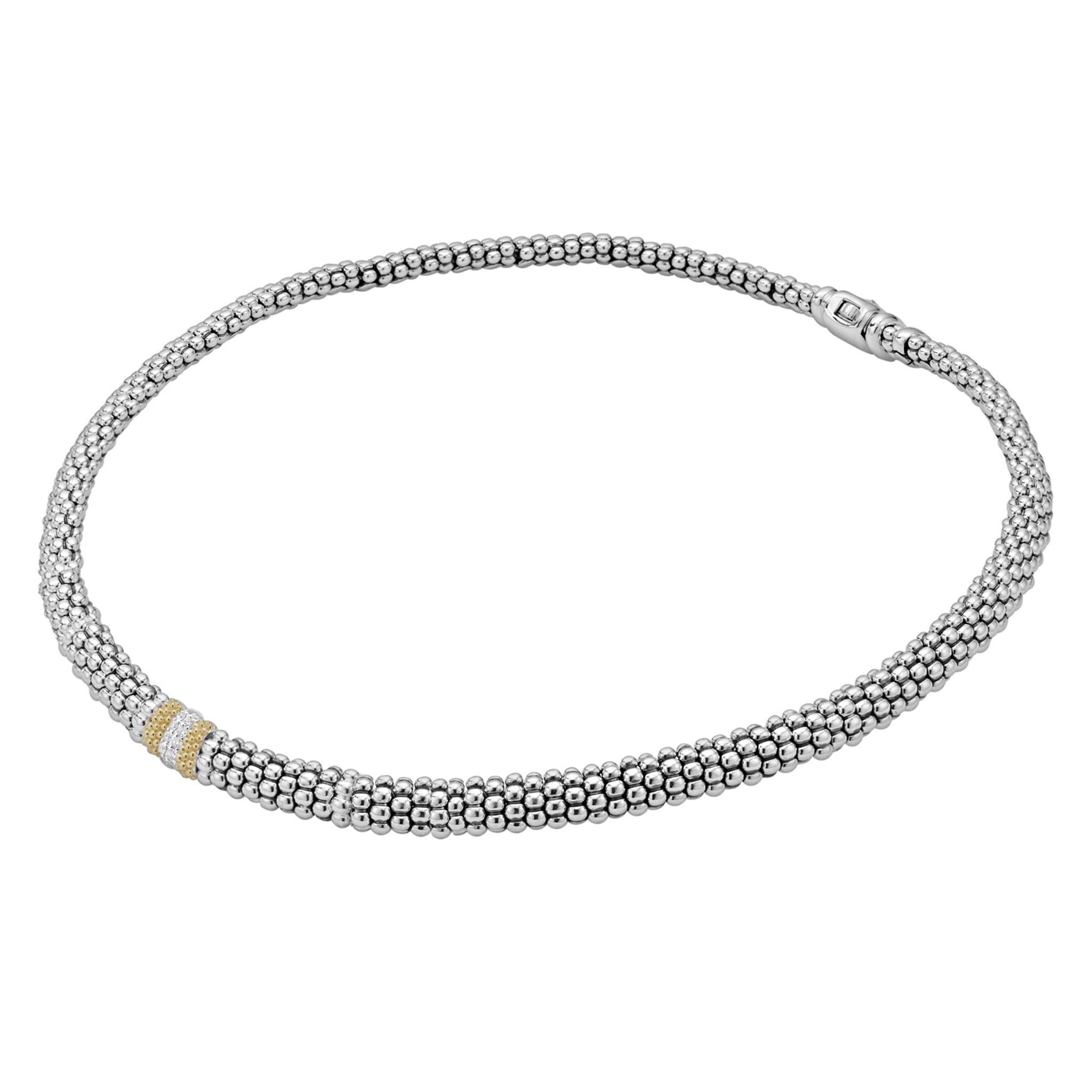 Caviar Lux Single Station Diamond Caviar Necklace - Image 5