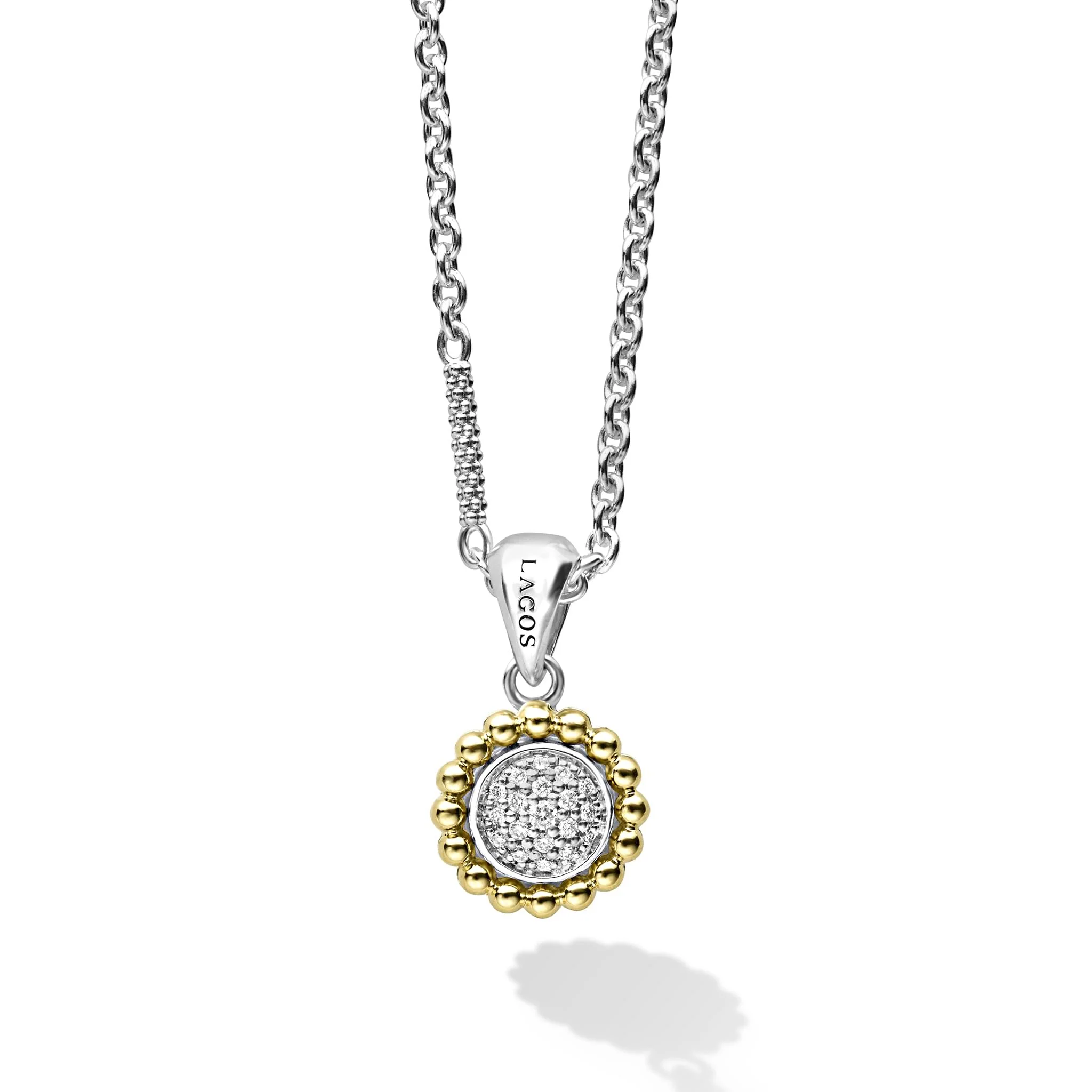 Caviar Lux Two-Tone Caviar Diamond Pendant Necklace