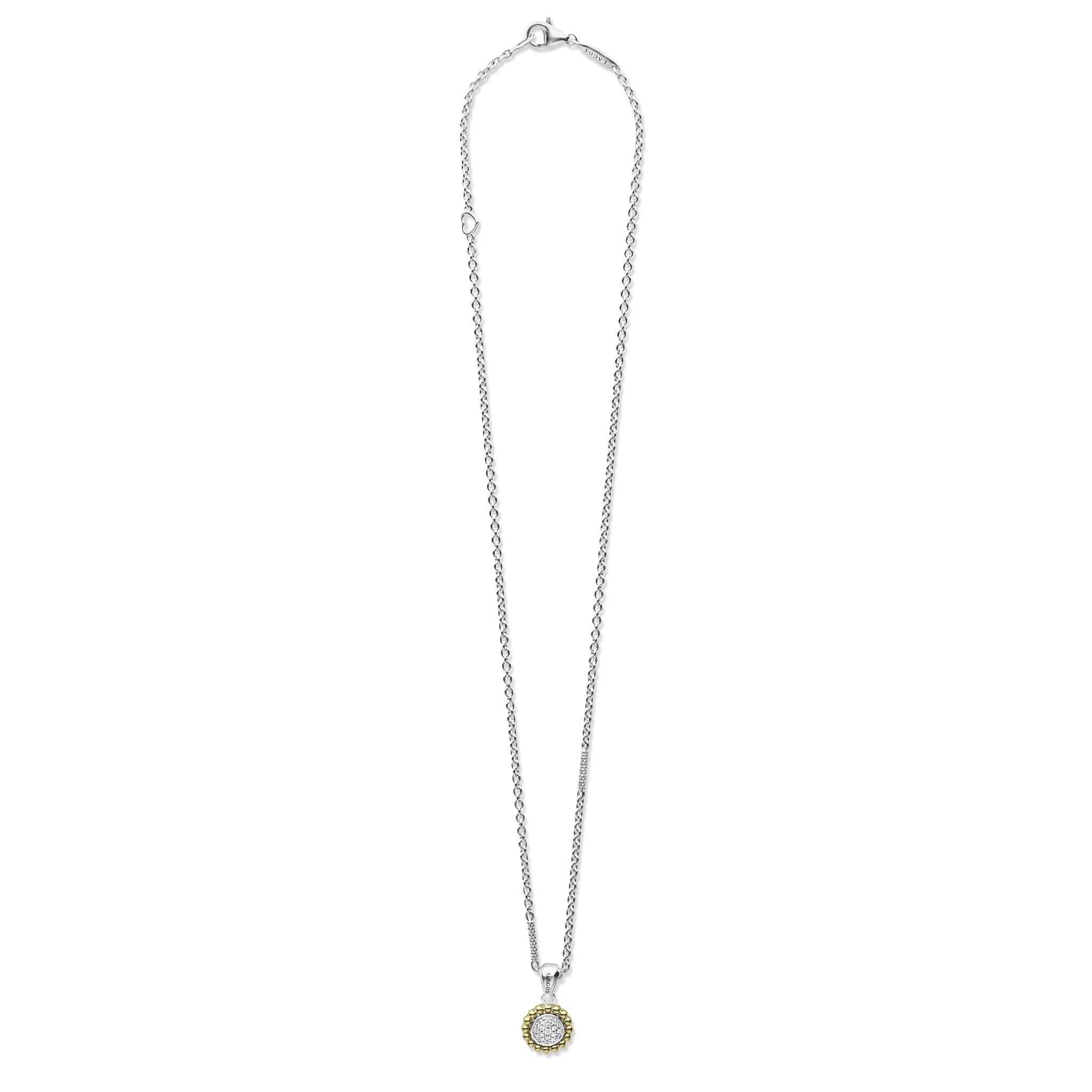 Caviar Lux Two-Tone Caviar Diamond Pendant Necklace - Image 3