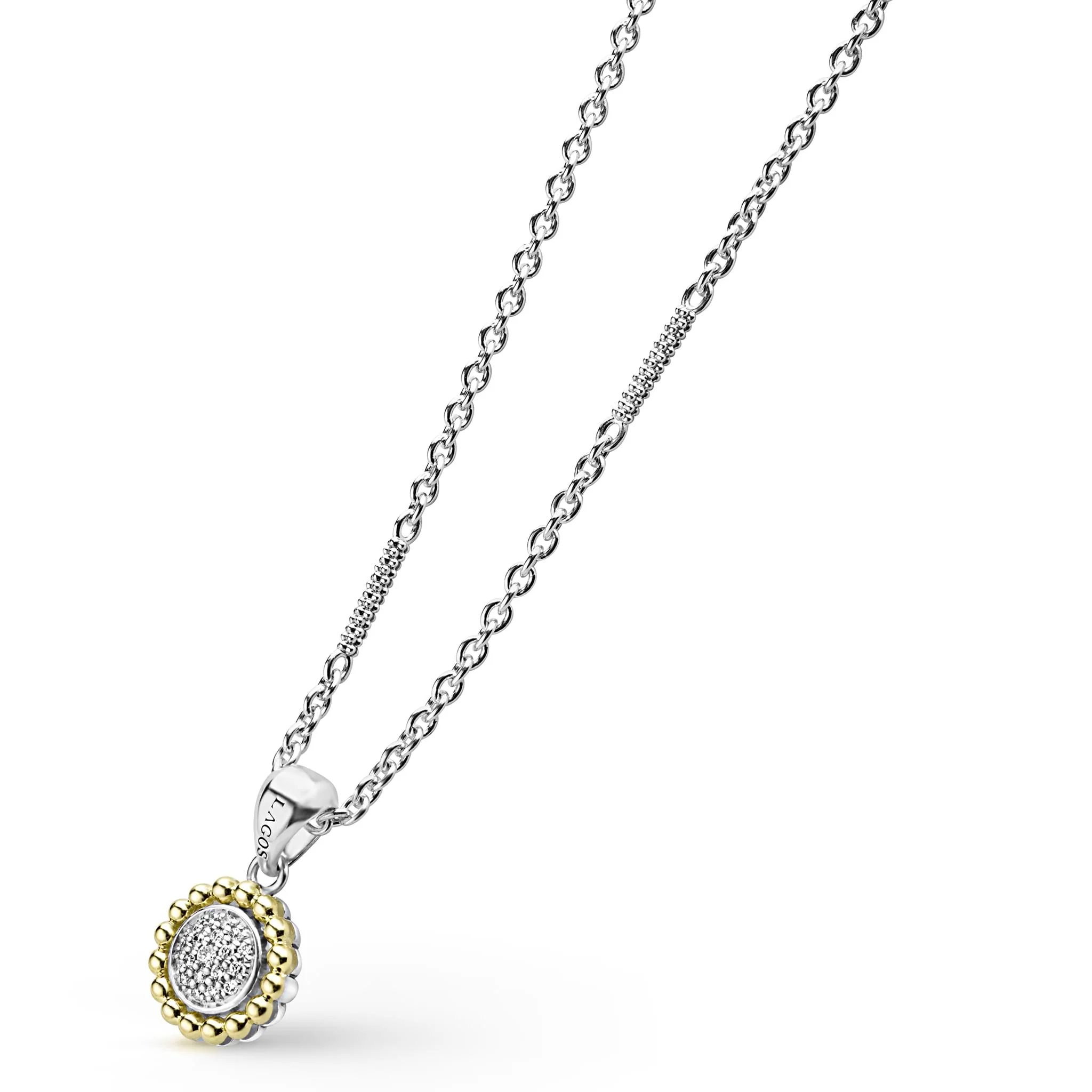 Caviar Lux Two-Tone Caviar Diamond Pendant Necklace - Image 4
