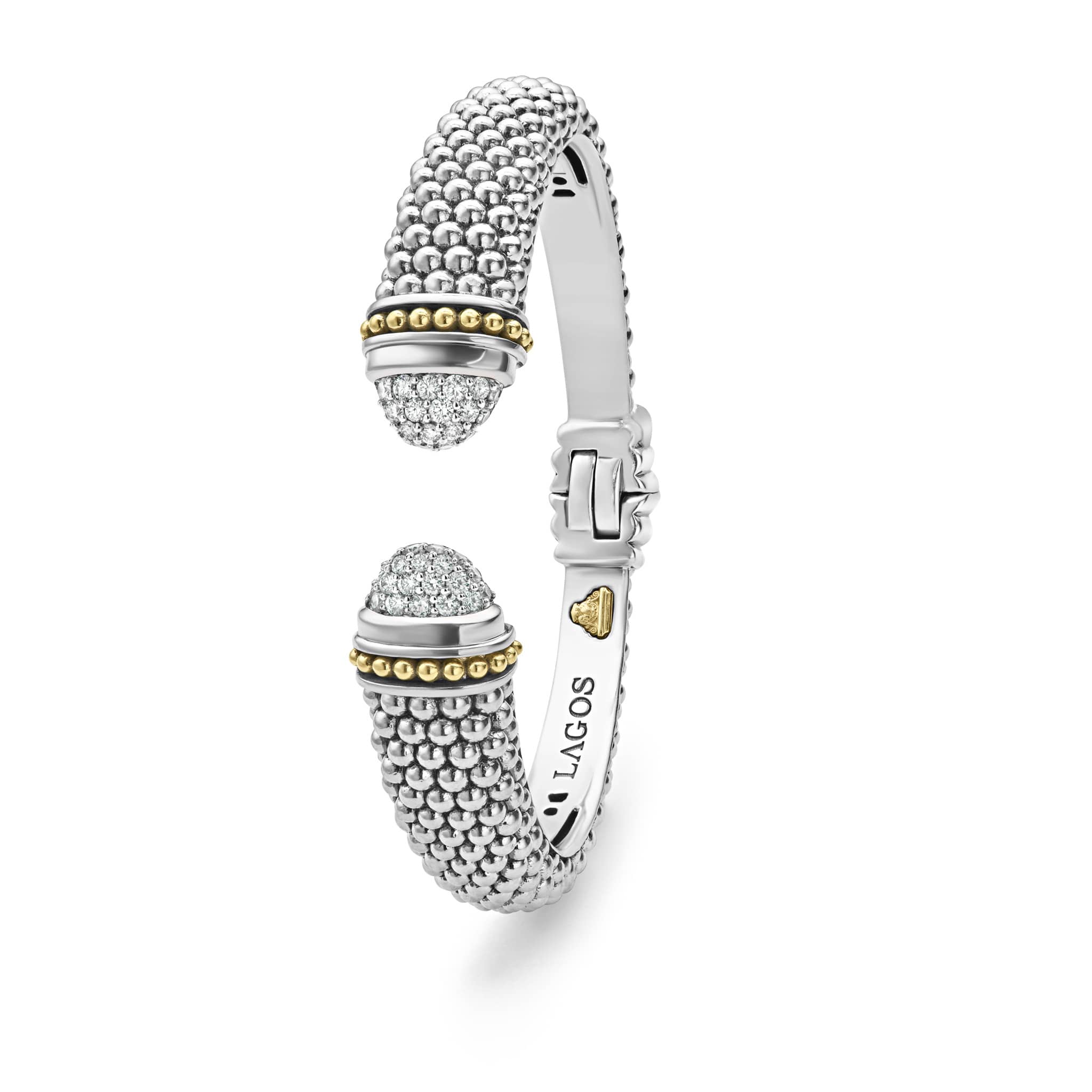 Caviar Lux Diamond Cuff Bracelet | 12mm - Image 3