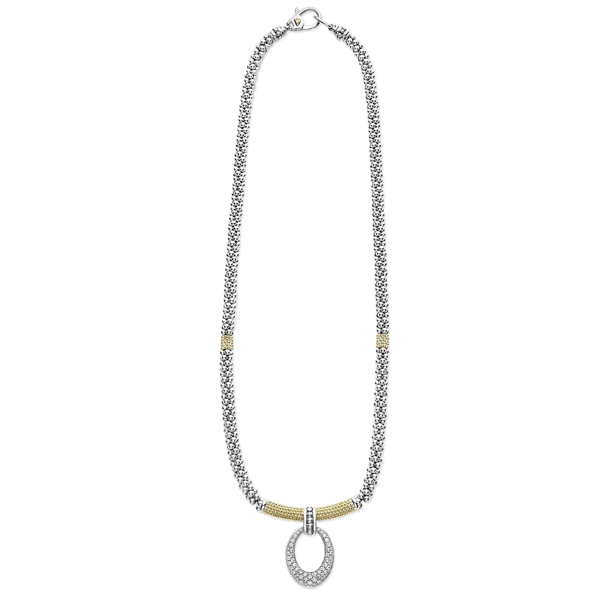 Caviar Lux Diamond Oval Caviar Necklace - Image 3
