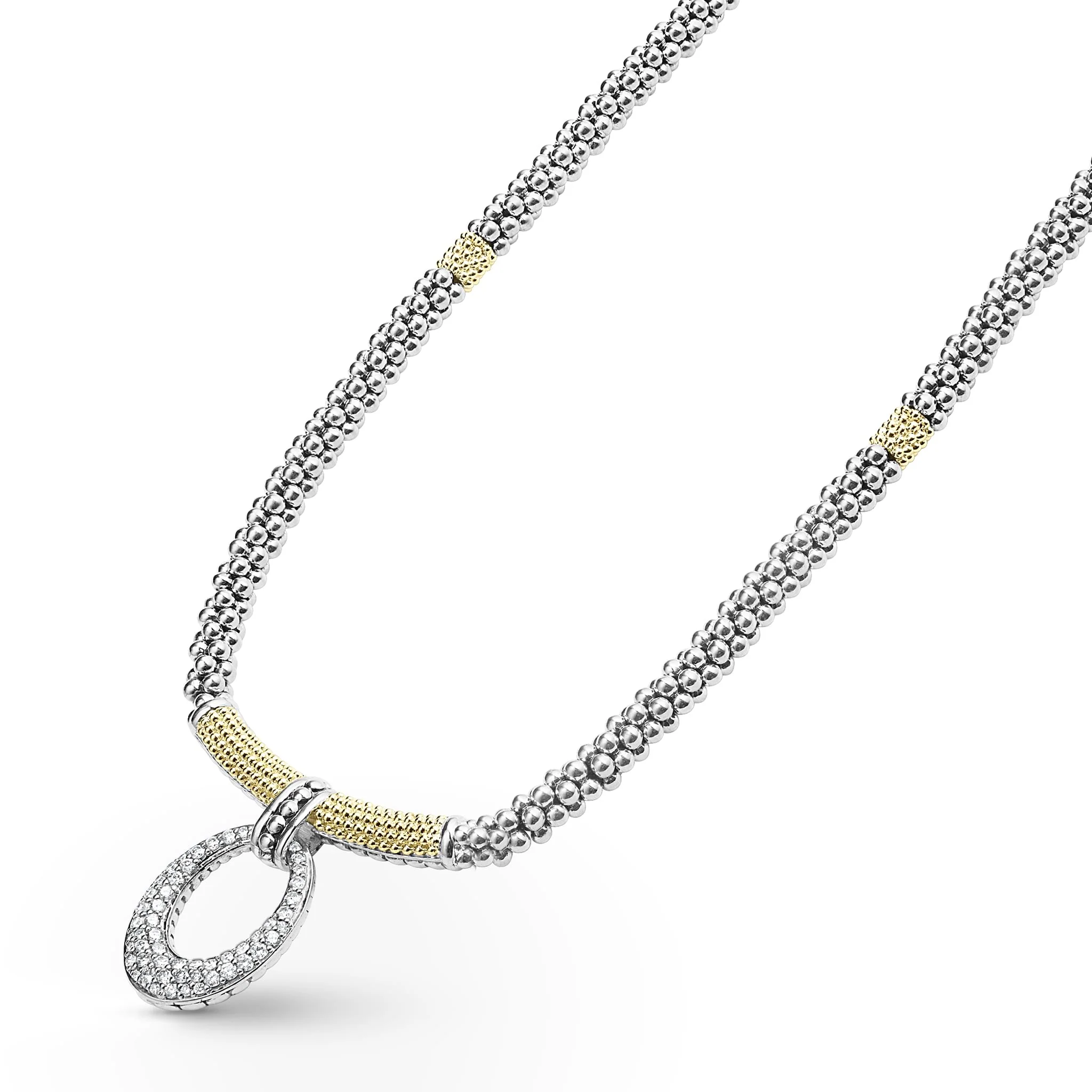 Caviar Lux Diamond Oval Caviar Necklace - Image 4