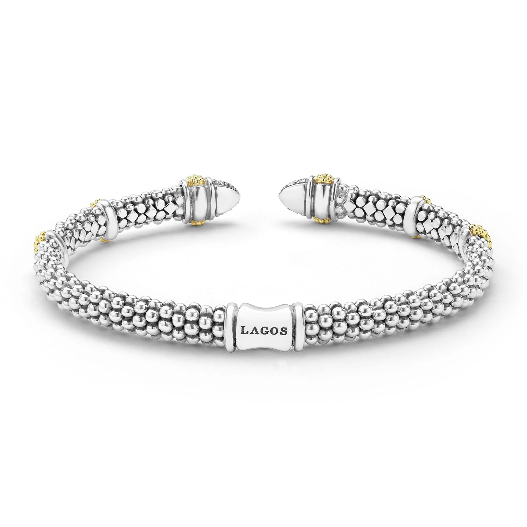 Caviar Lux Two-Tone Caviar Diamond Versa Torque Bracelet | 5mm - Image 4