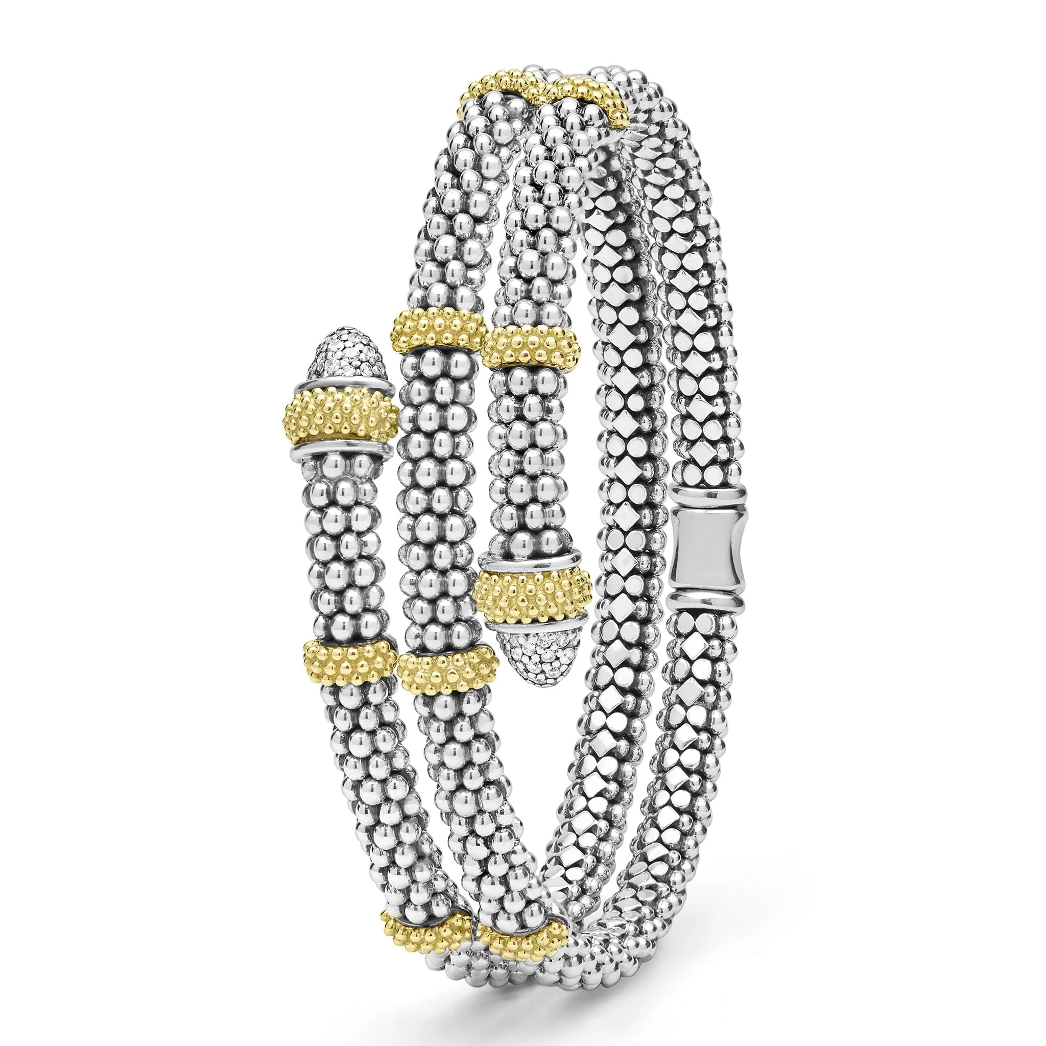 Caviar Lux Two-Tone Caviar Diamond Versa Wrap Bracelet | 5mm - Image 5