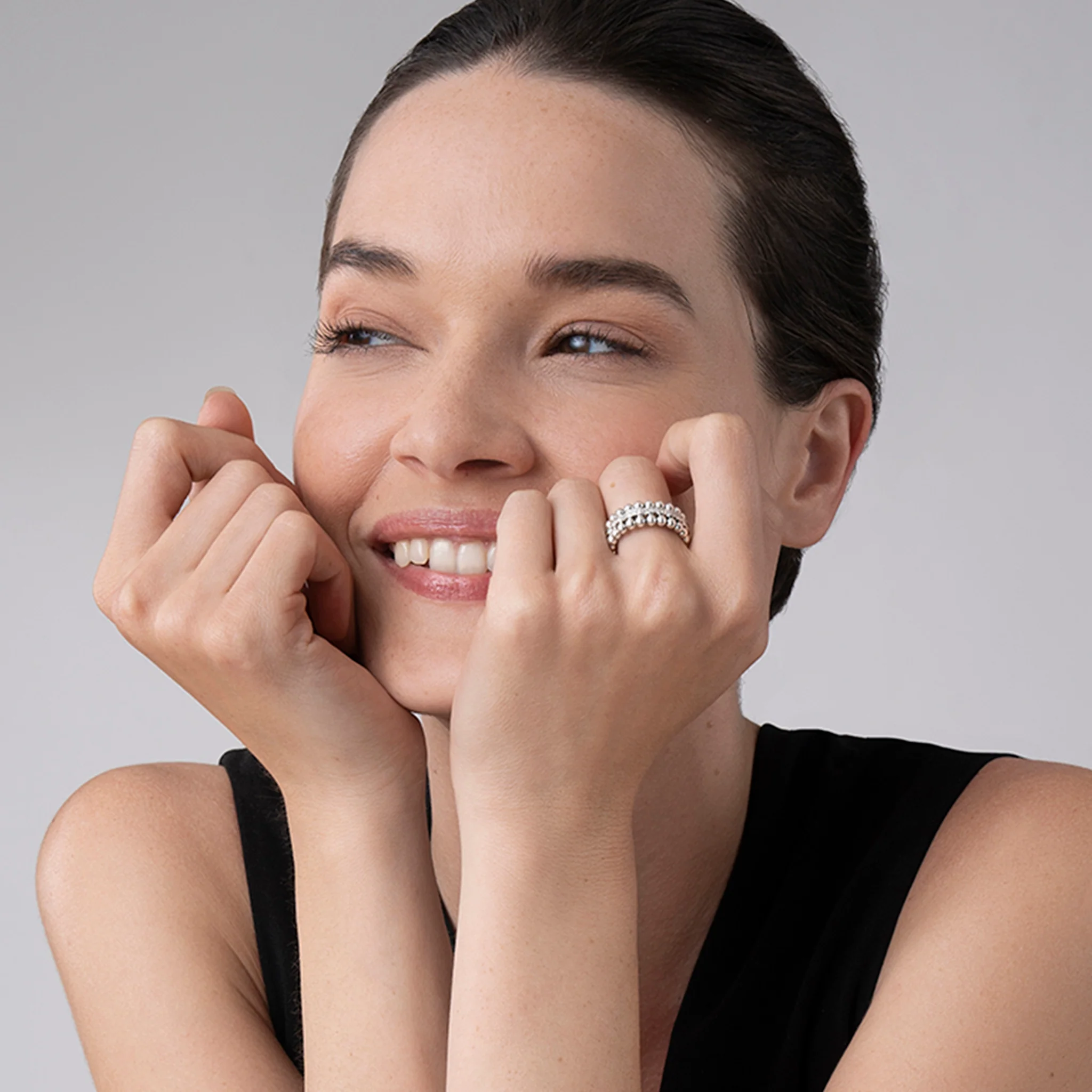 Caviar Spark Caviar Beaded Diamond Ring - Image 2