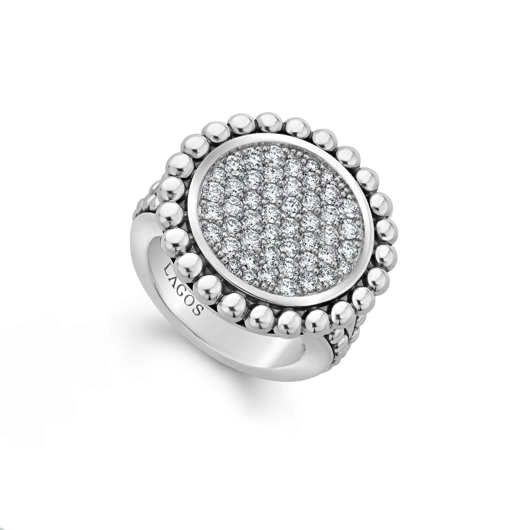 Caviar Spark Large Caviar Circle Diamond Ring - Image 2
