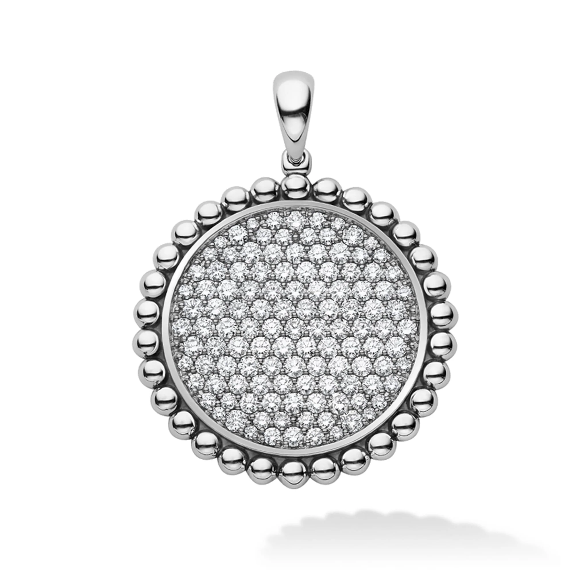 Caviar Spark Large Sterling Silver Diamond Pendant