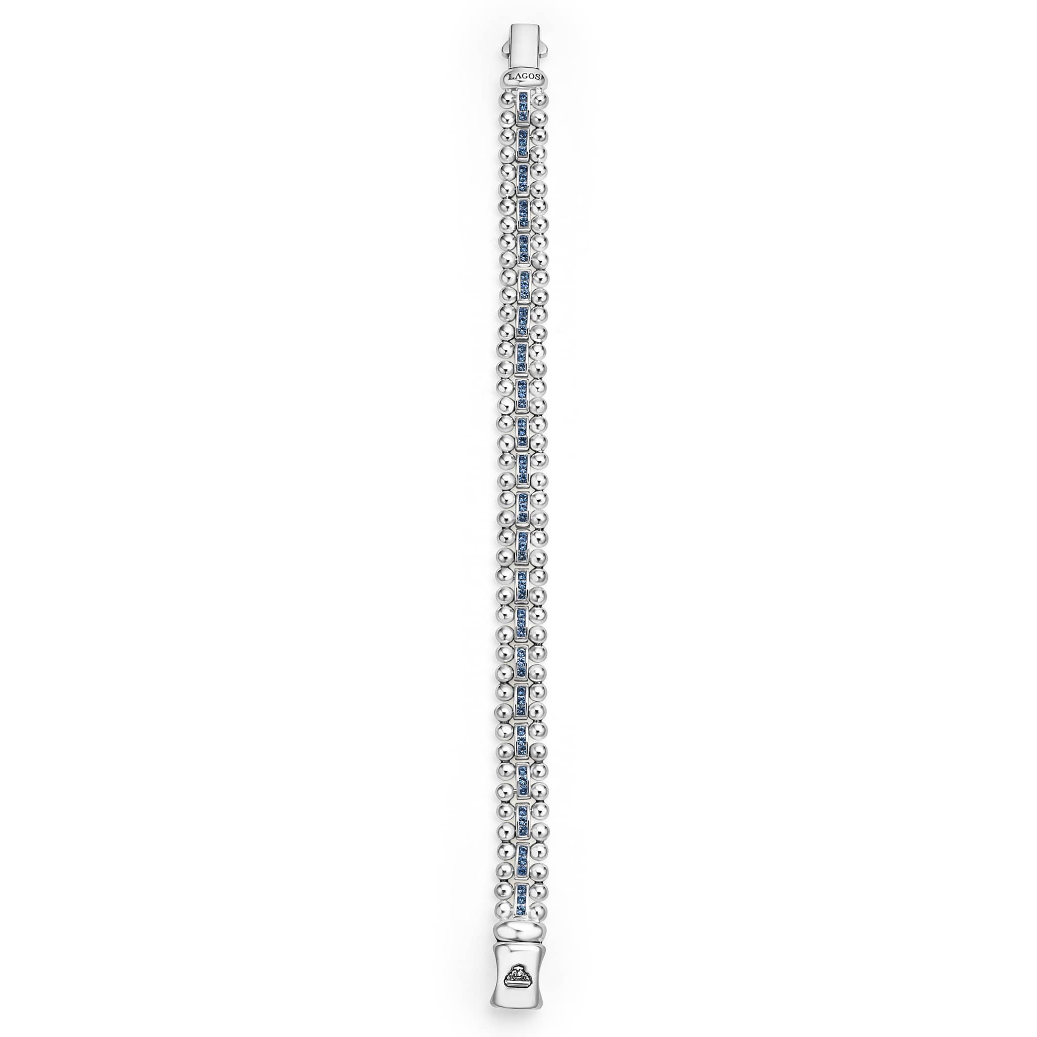 Caviar Spark Blue Sapphire Link Bracelet - Image 5