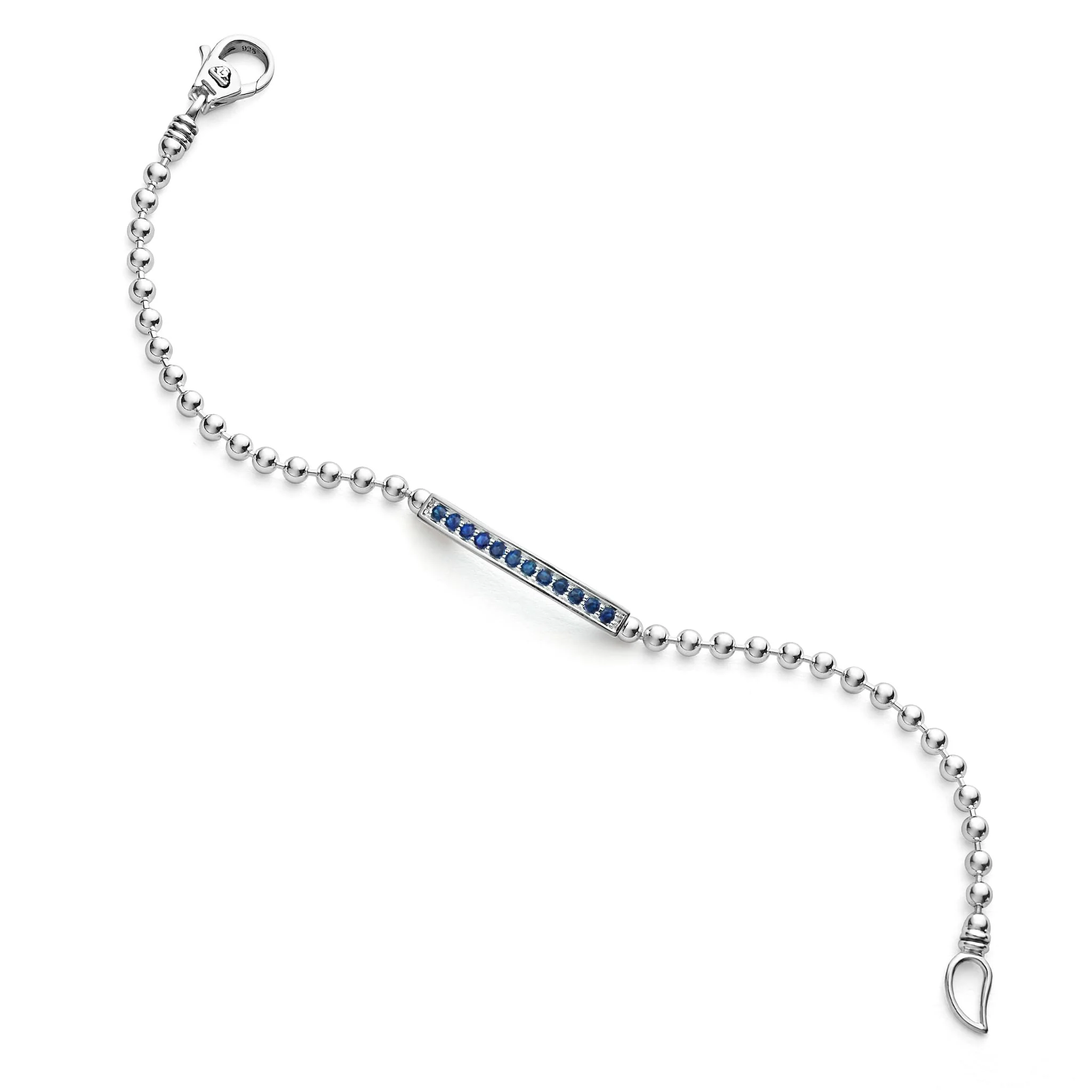 Caviar Spark Blue Sapphire Beaded Bracelet - Image 4