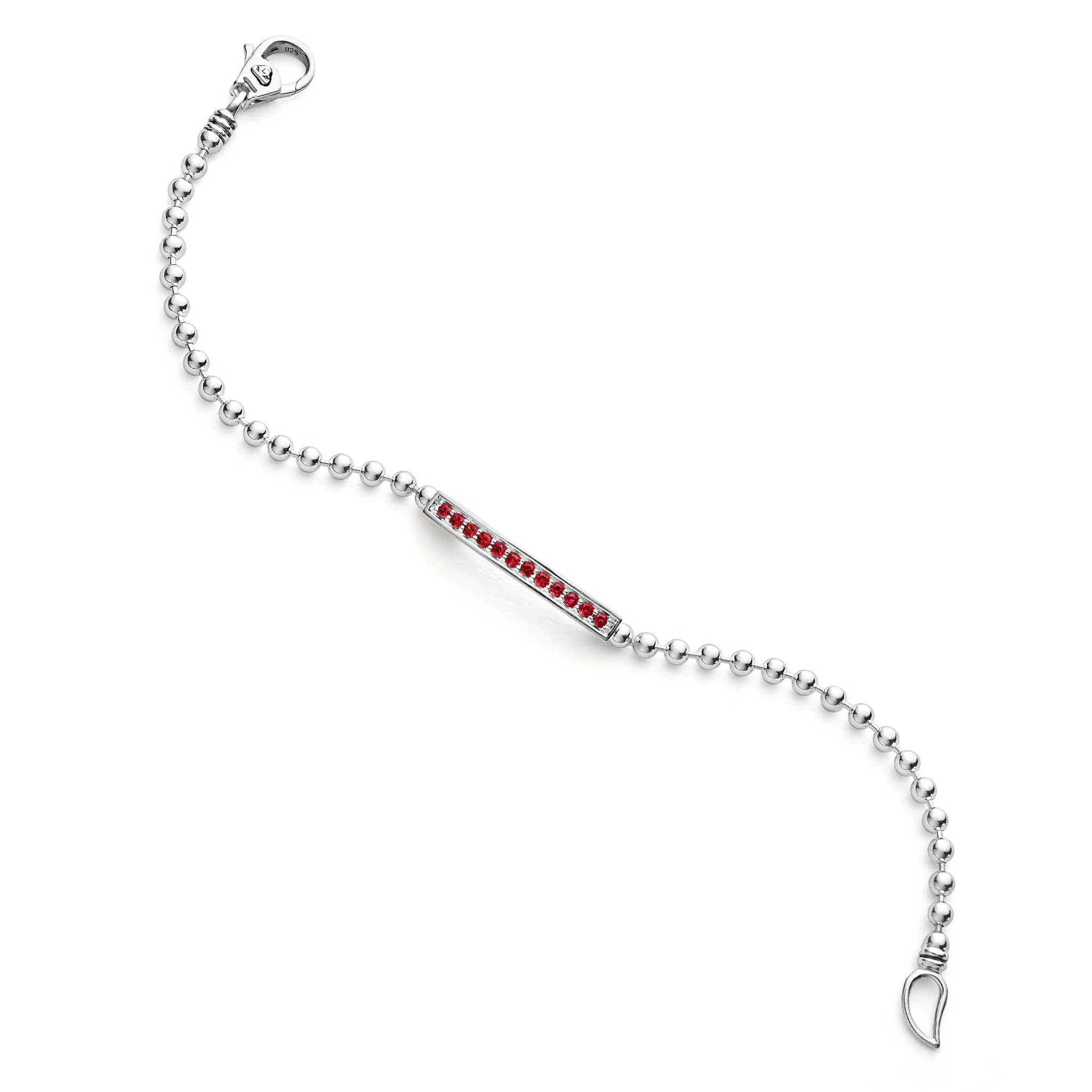Caviar Spark Ruby Beaded Bracelet - Image 4