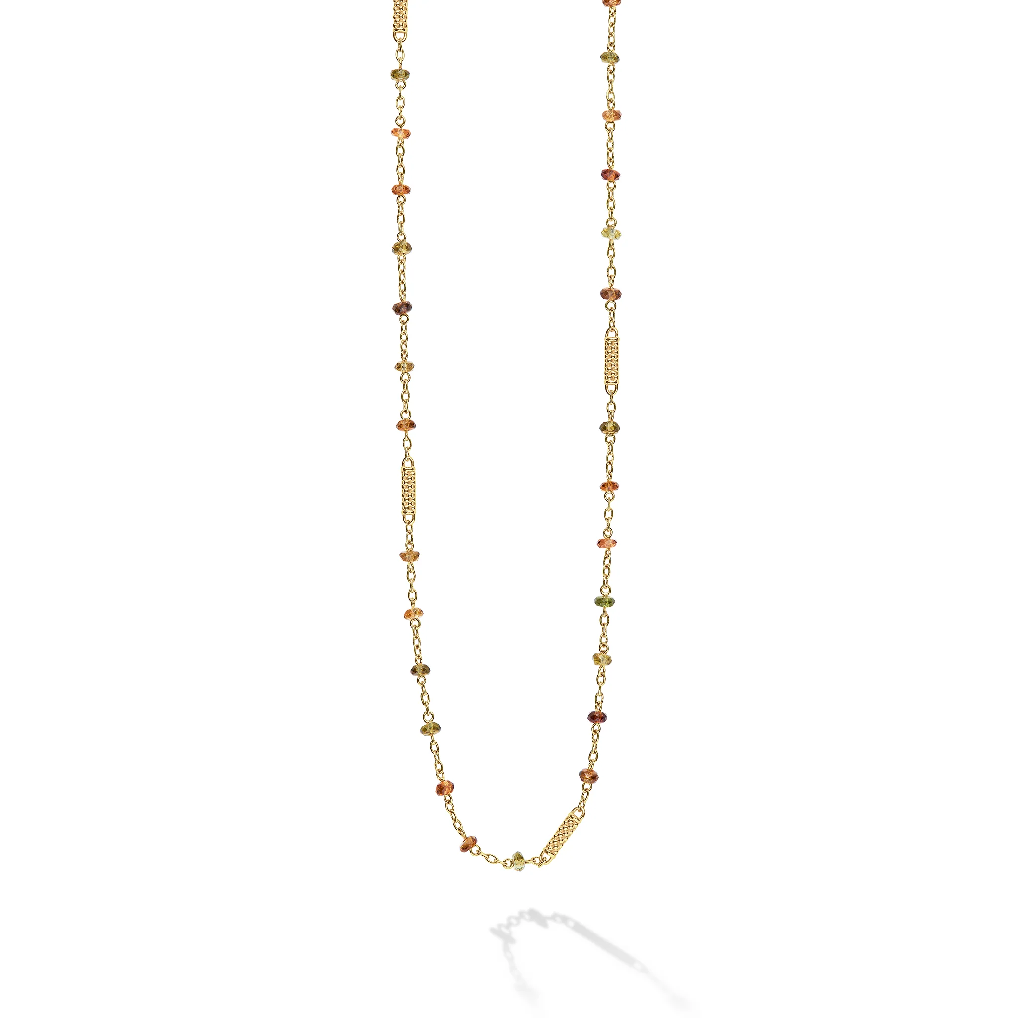 18K Caviar Gold & Tourmaline Station Necklace