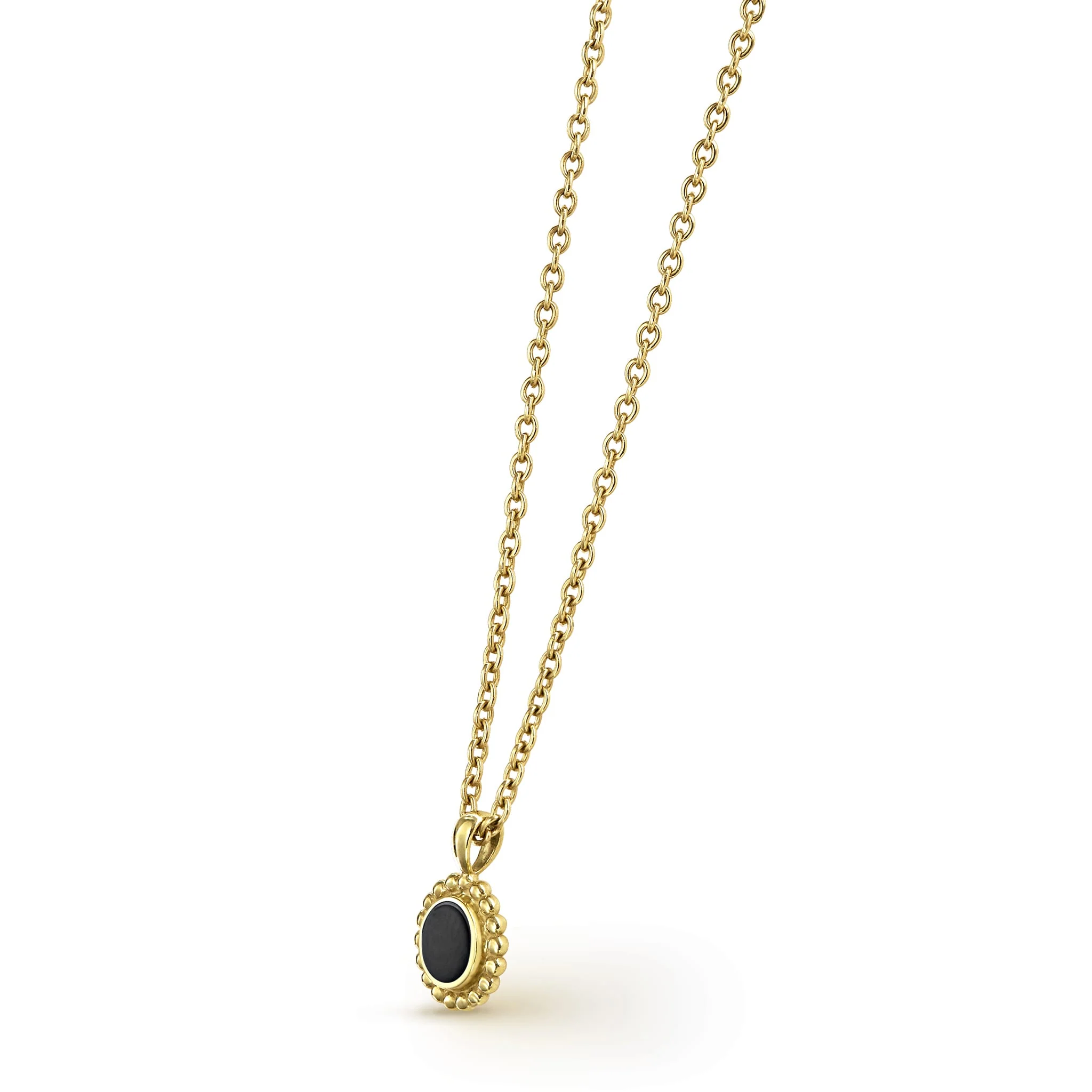 Covet Round Onyx Pendant Necklace - Image 5