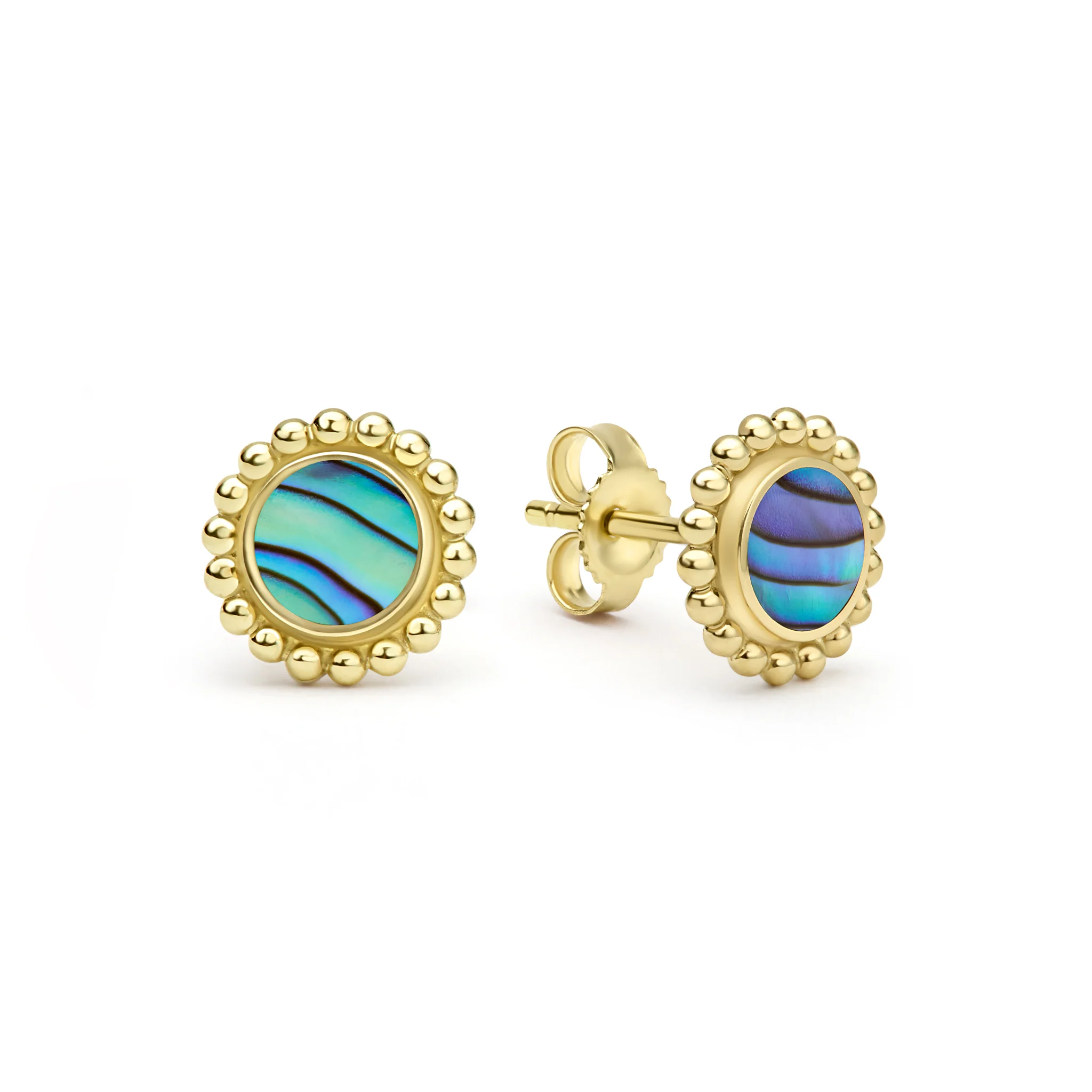 Covet Round Abalone Stud Earring - Image 2