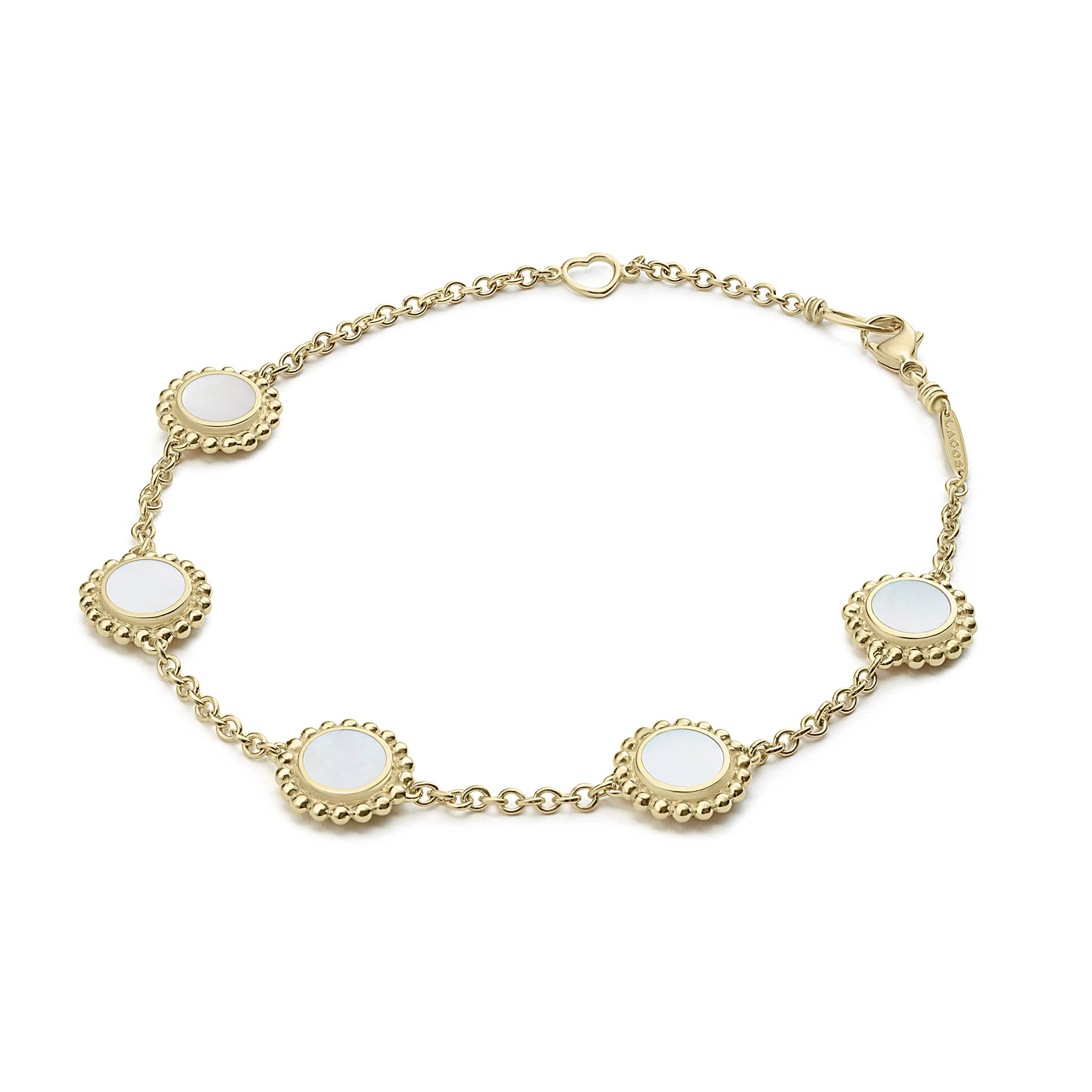 Covet Five Station Round Mother of Pearl Bracelet - Image 3