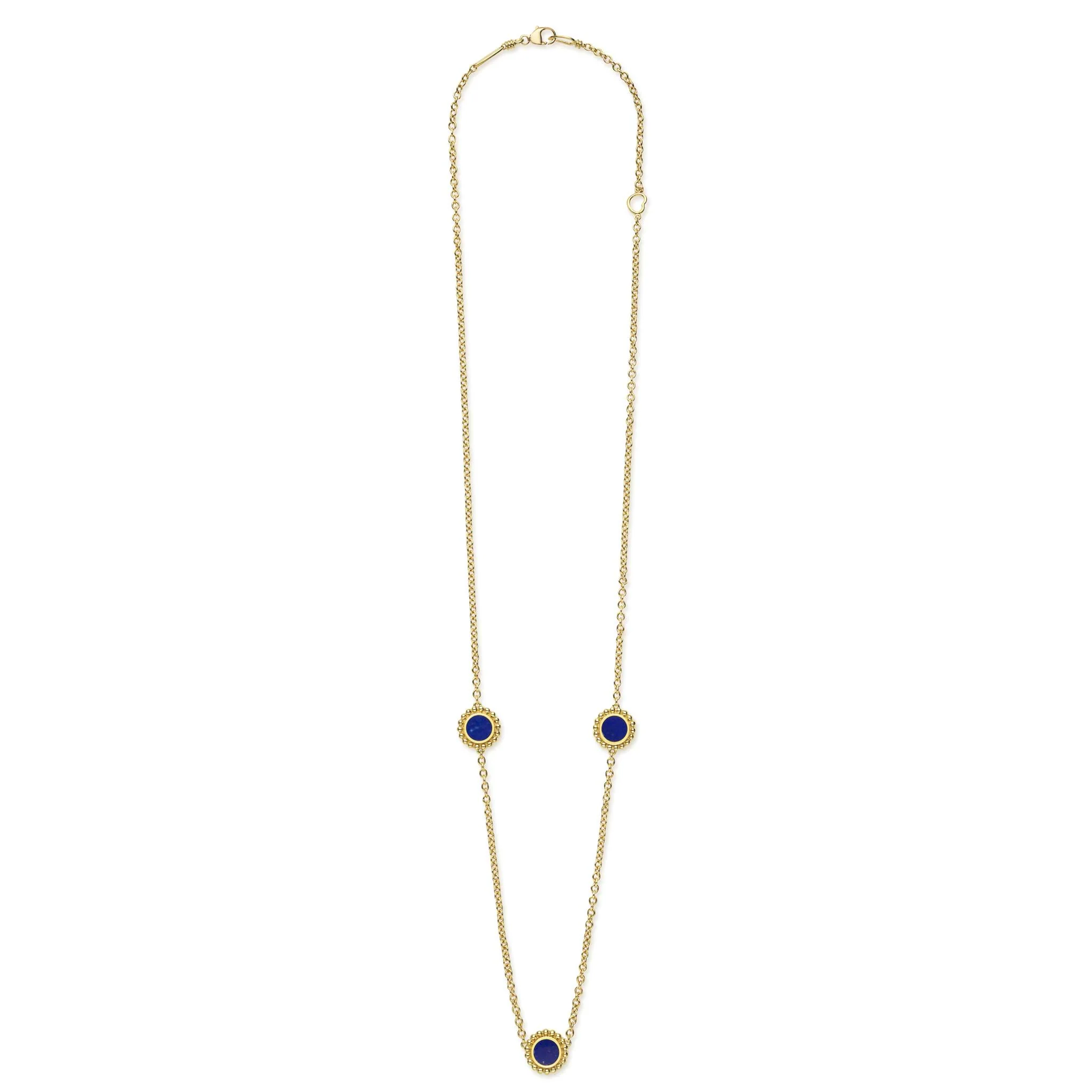 Covet Eight Gold Station Diamond Caviar Necklace | 3mm - Image 10