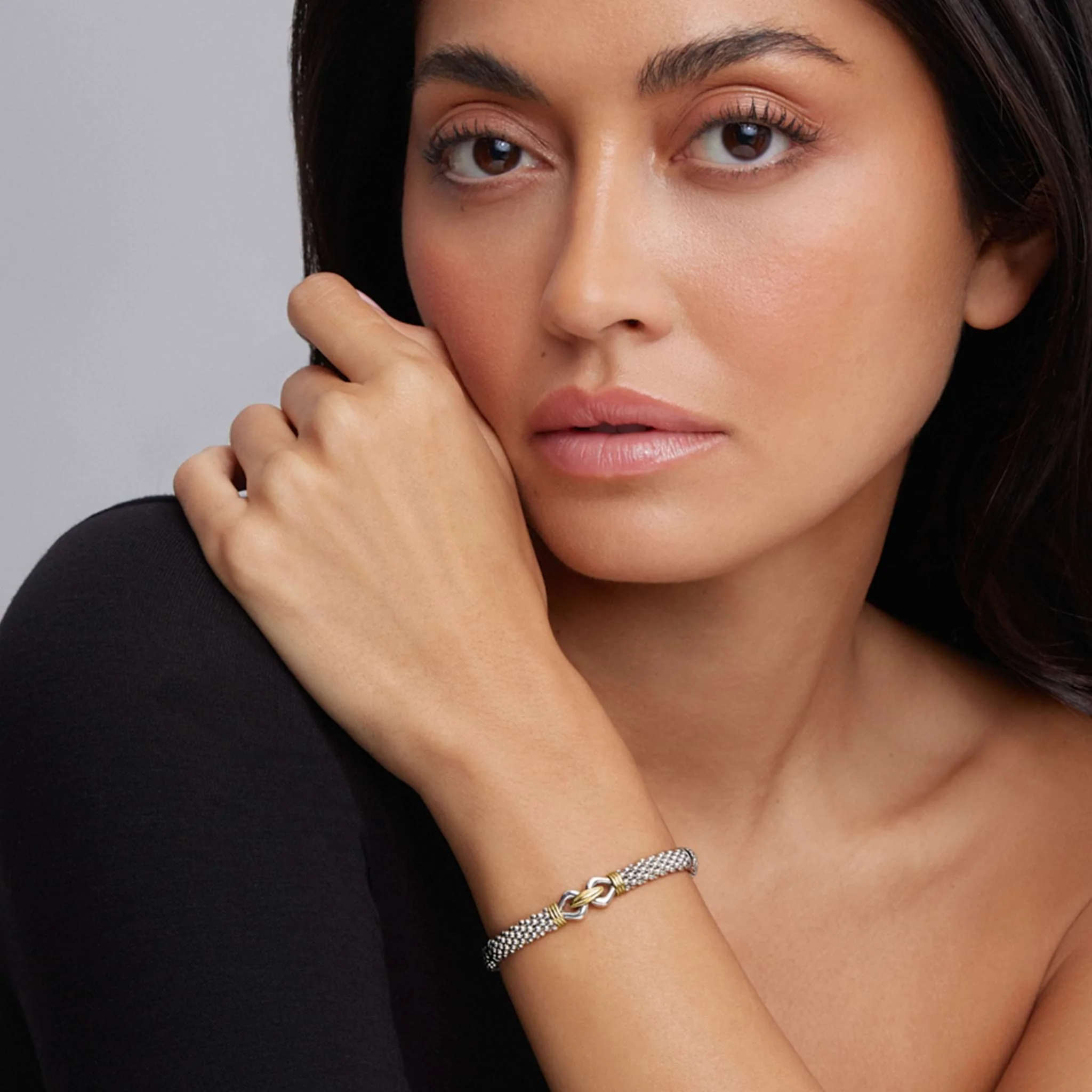 Derby Two-Tone Caviar Buckle Bracelet | 6mm - Image 2