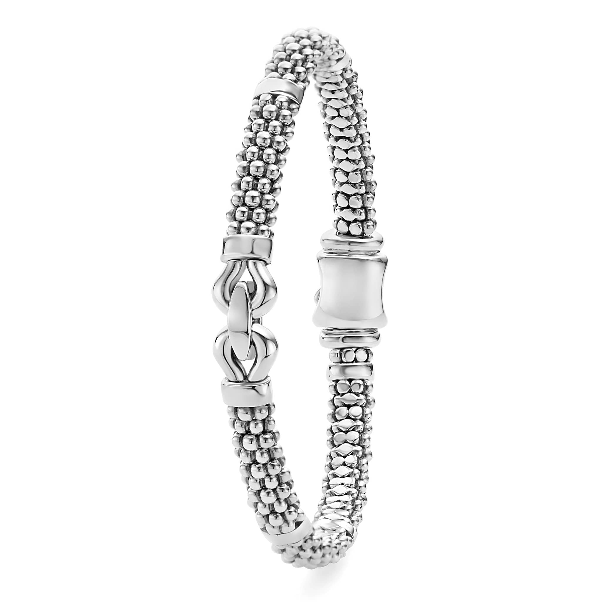 Derby Silver Caviar Buckle Bracelet | 6mm - Image 3