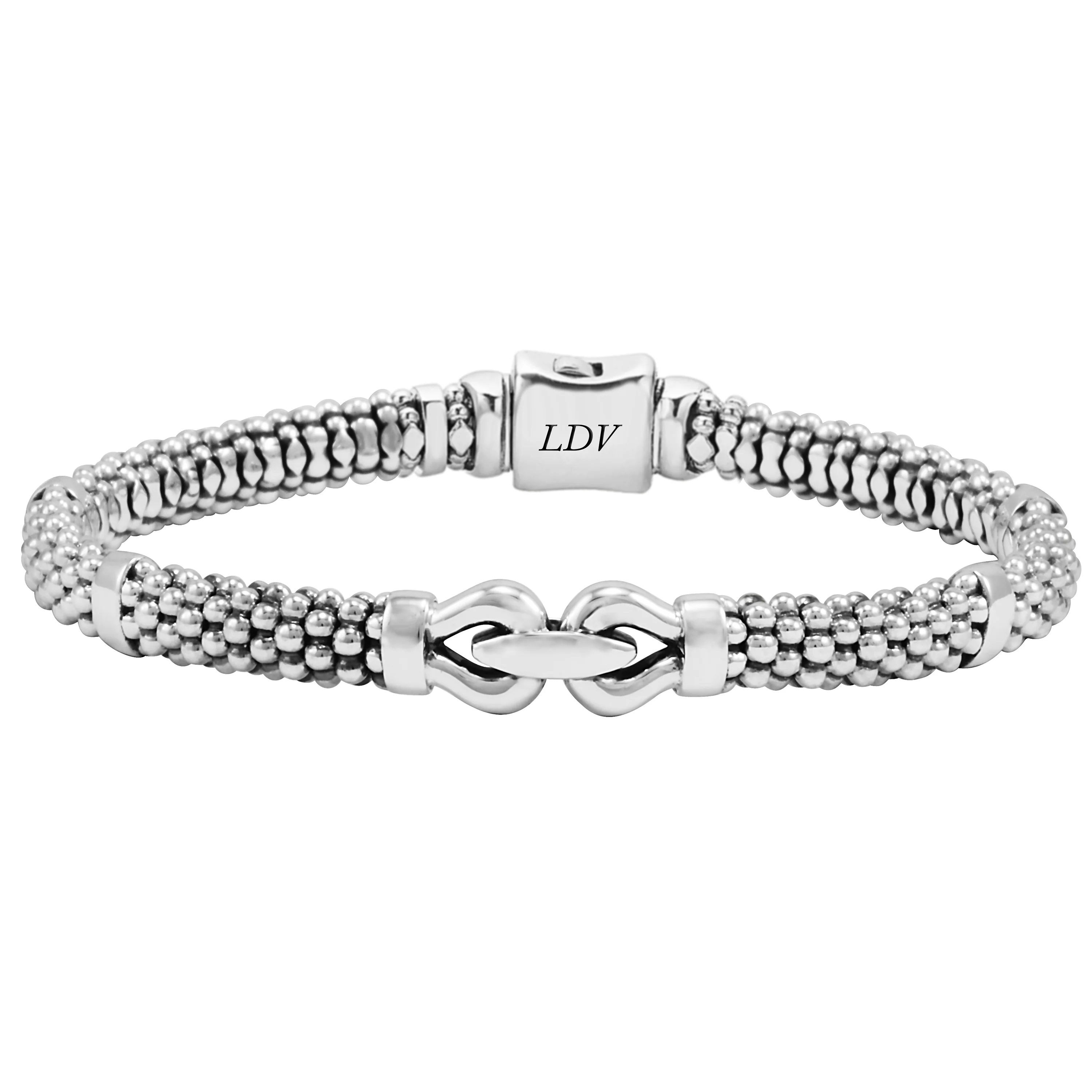 Derby Silver Caviar Buckle Bracelet | 6mm - Image 5
