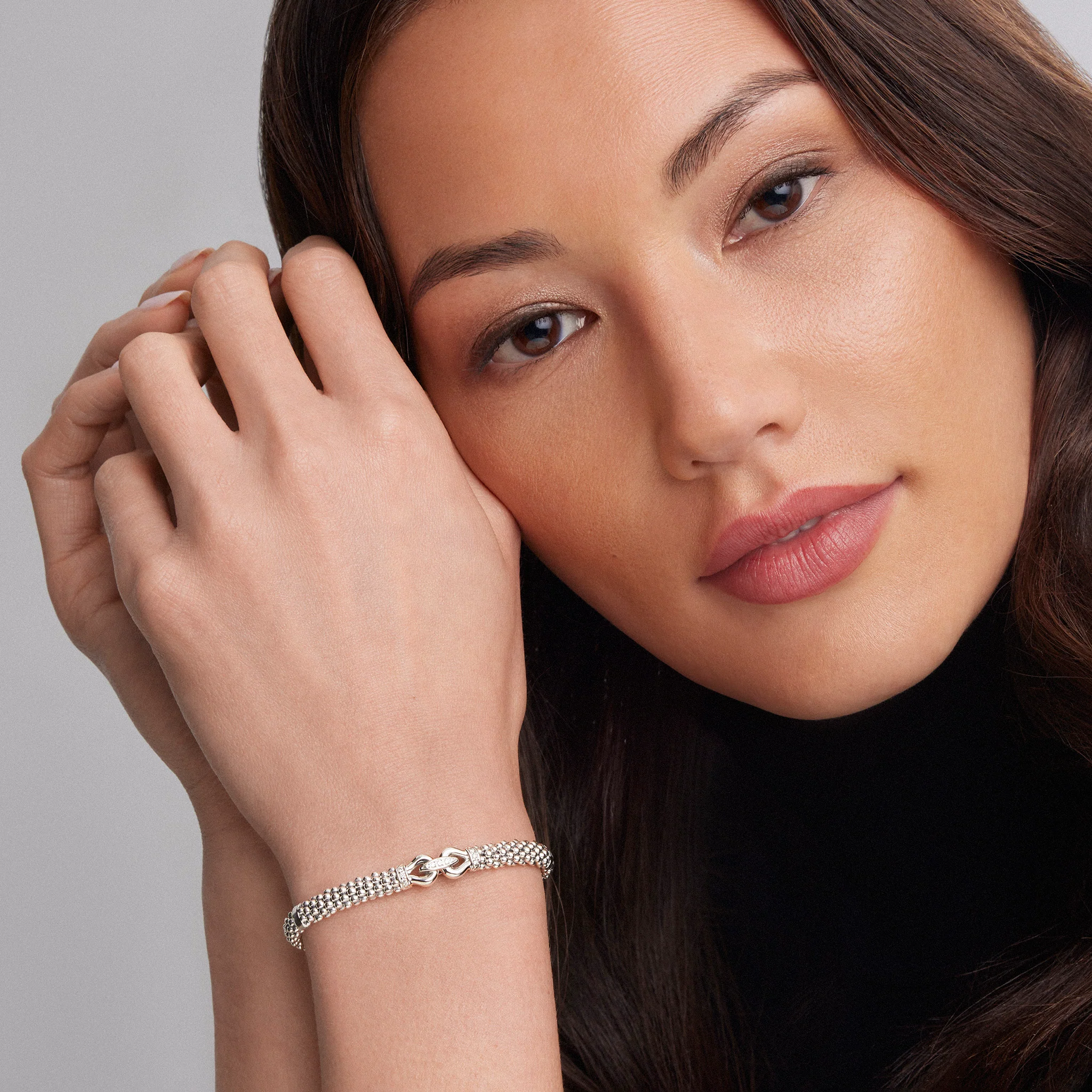 Derby Caviar Buckle Diamond Bracelet | 6mm - Image 2