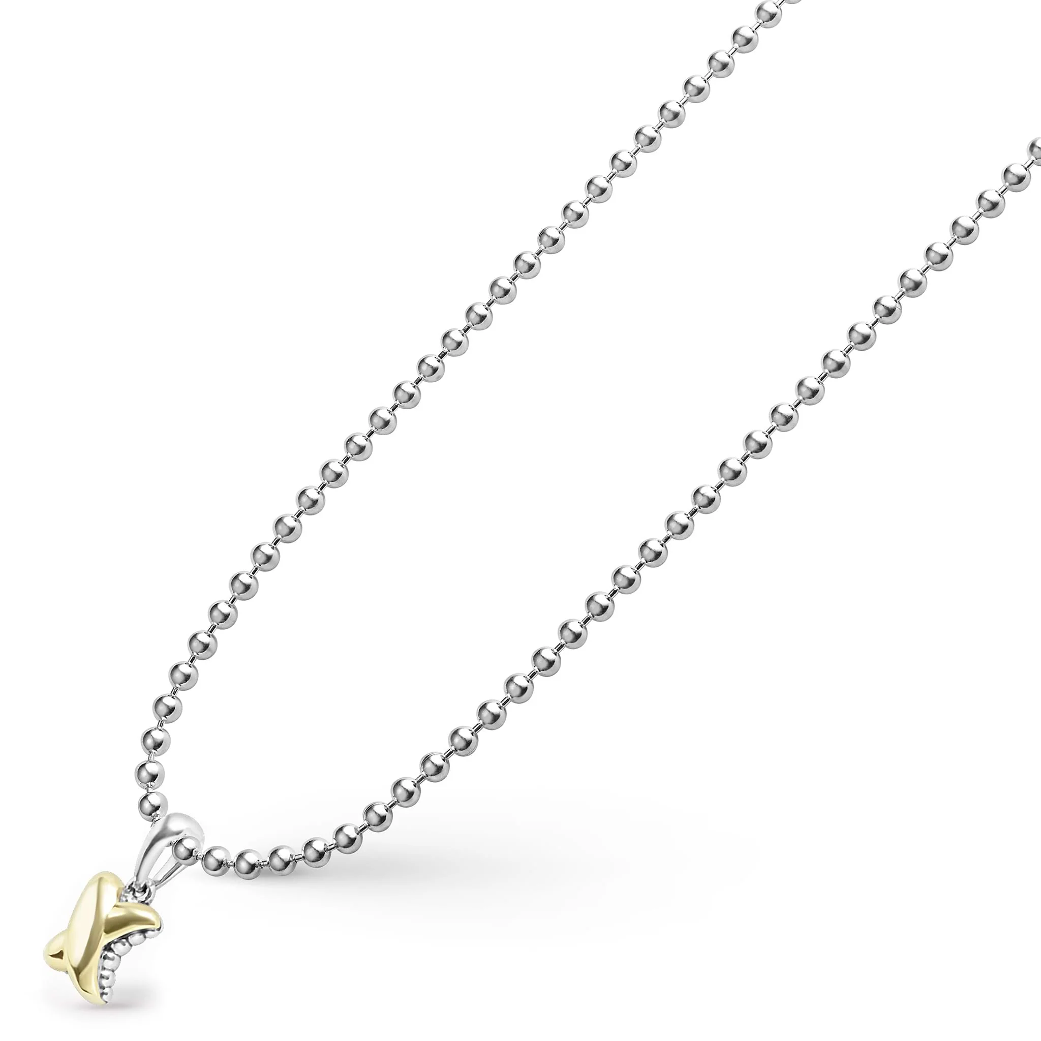 Embrace Two-Tone X Pendant Necklace - Image 4