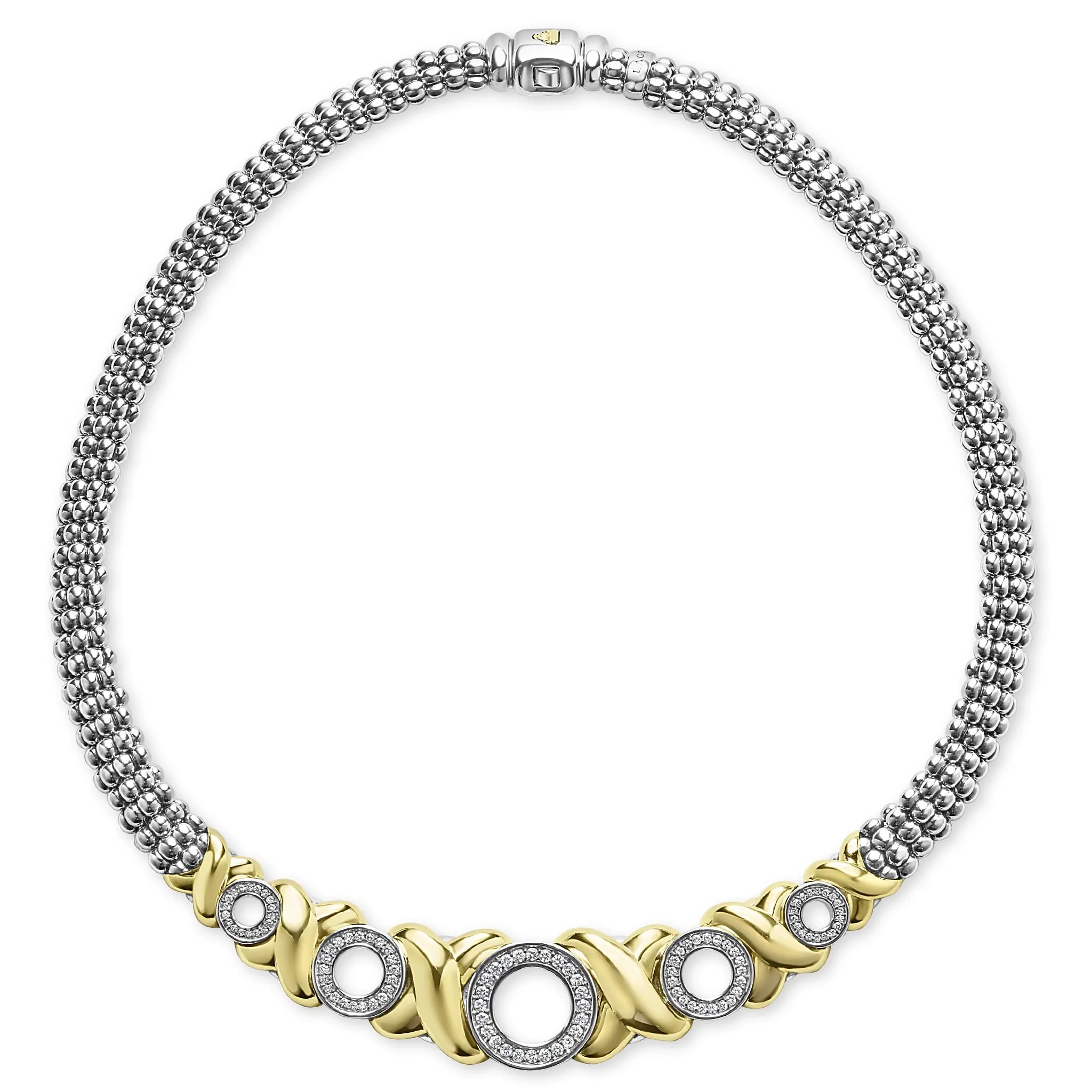 Embrace 18K Gold Diamond Station Necklace - Image 2