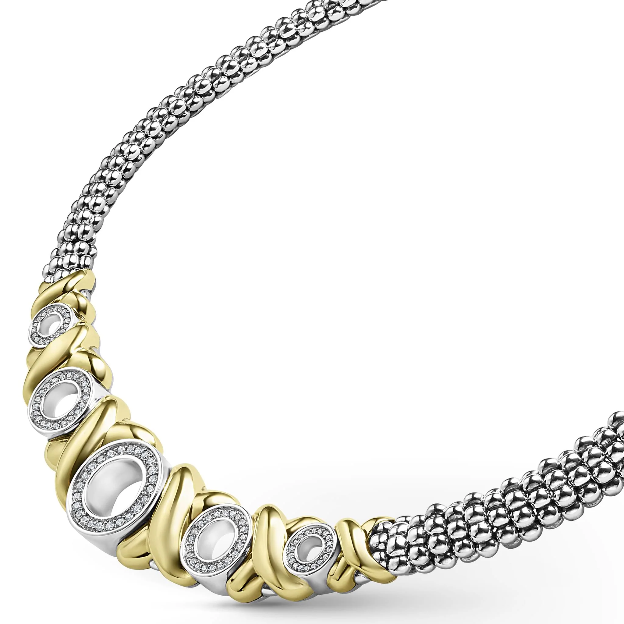 Embrace 18K Gold Diamond Station Necklace - Image 3