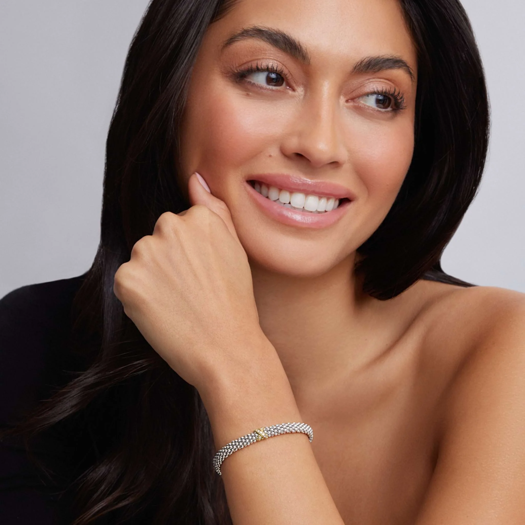 Embrace Single Station X Two-Tone Diamond Bracelet | 6mm - Image 2