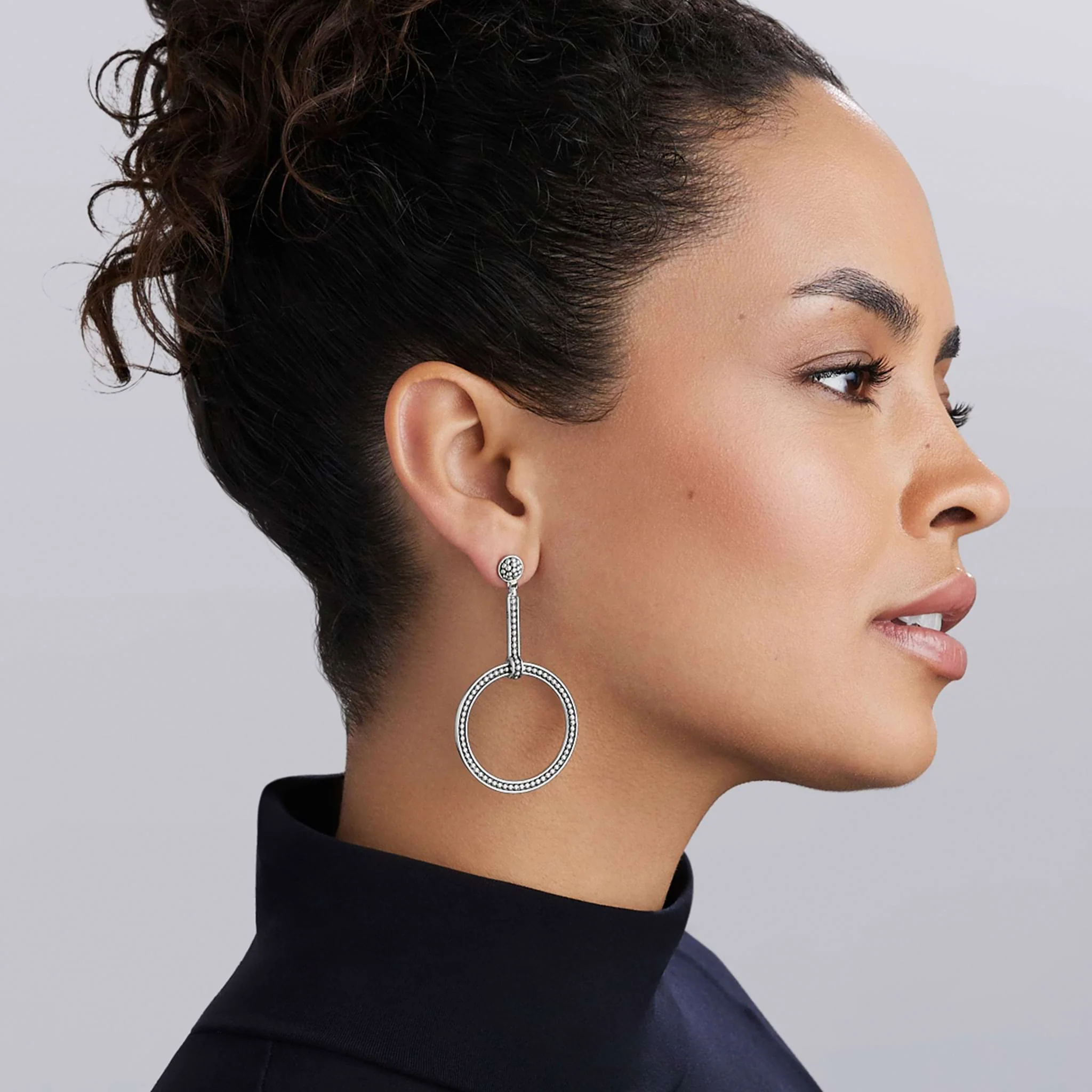 Enso Circle Drop Earrings - Image 2