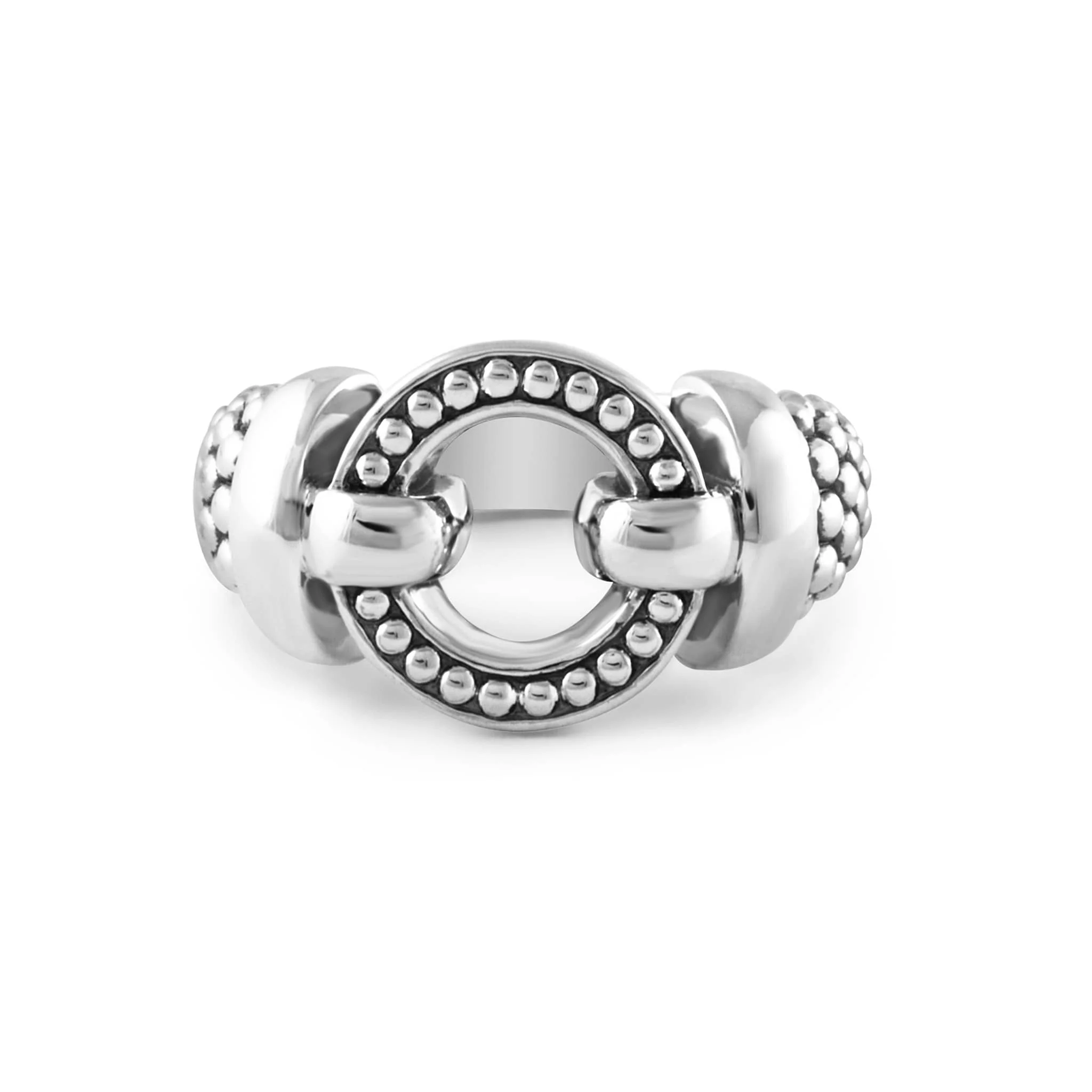 Enso Circle Caviar Ring - Image 3