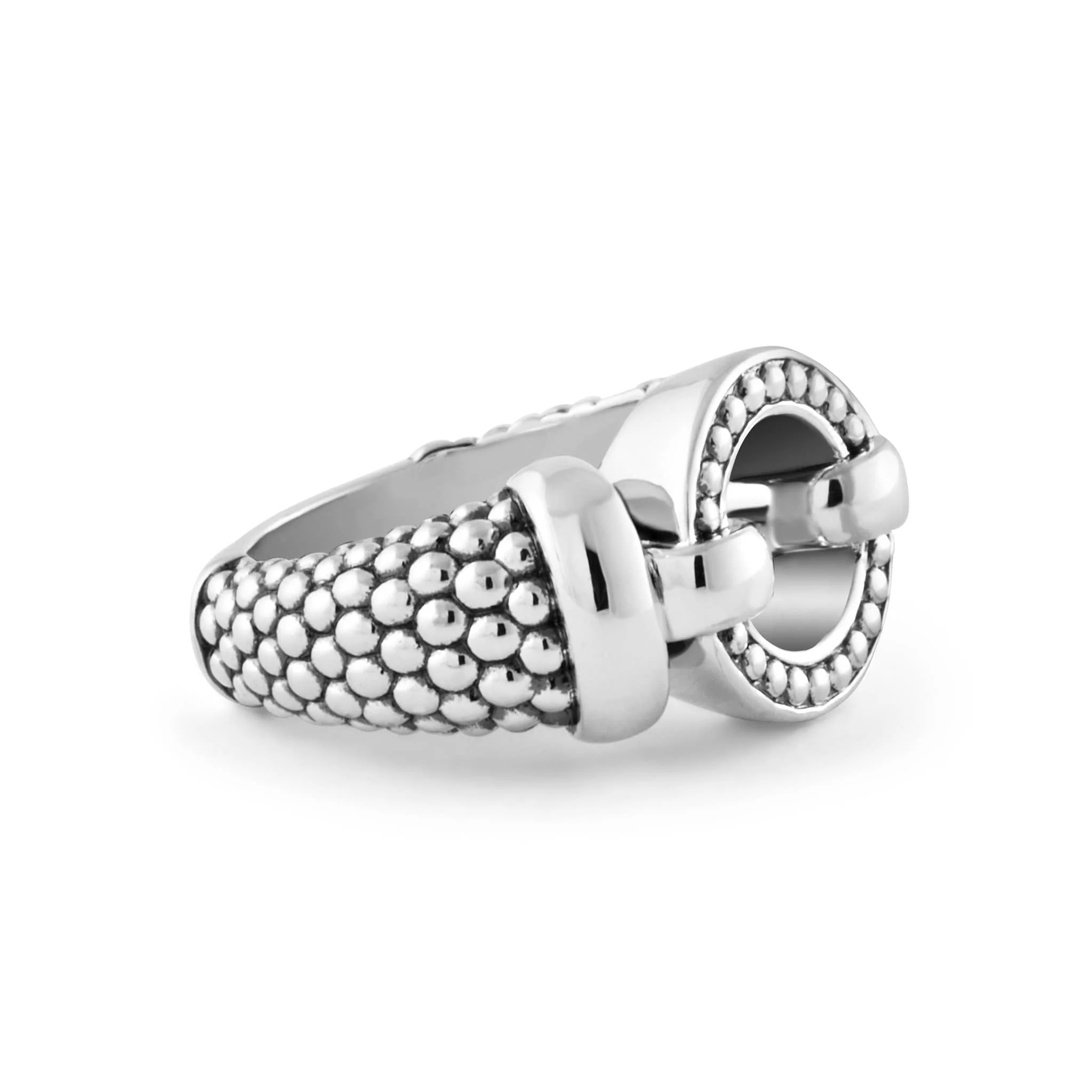 Enso Circle Caviar Ring - Image 4