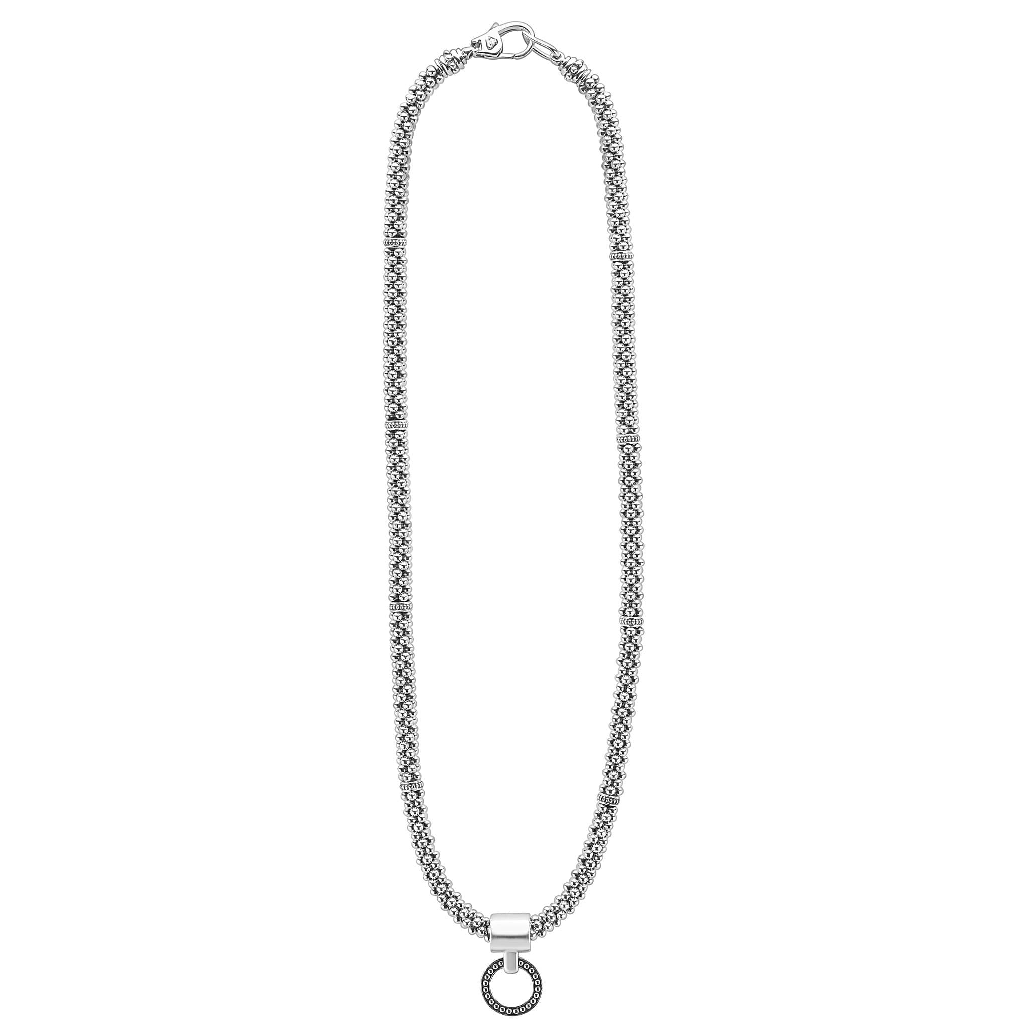 Enso Beaded Circle Pendant Necklace - Image 3
