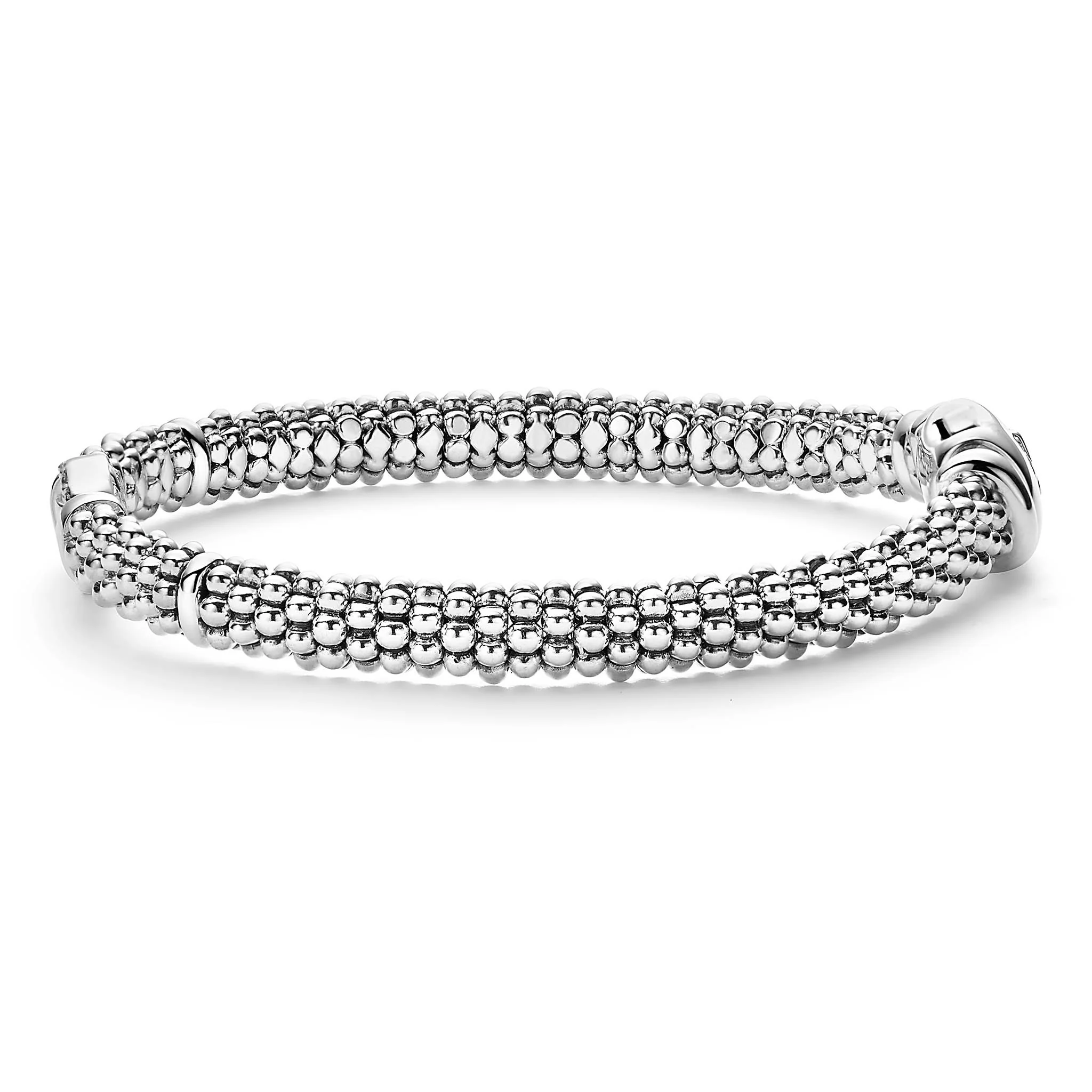 Enso Diamond Circle Caviar Bracelet | 6mm - Image 4